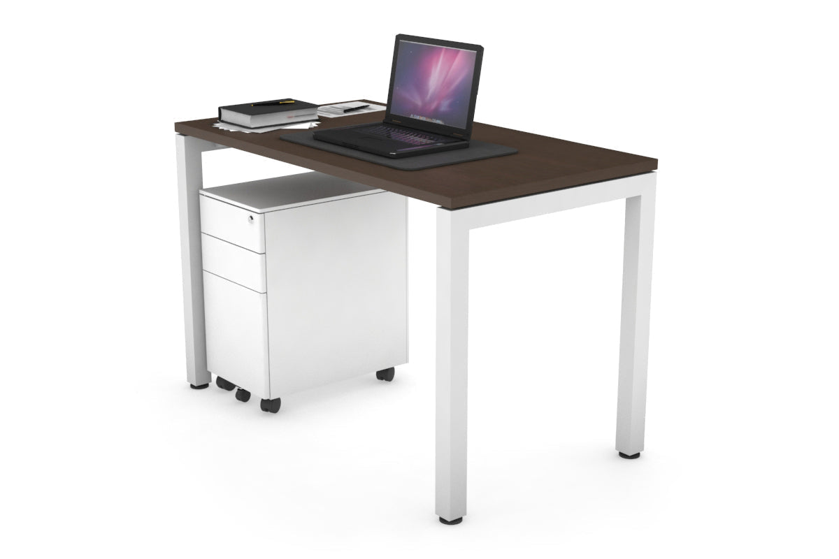 Quadro Square Legs Office Desk - 1000L x 600W Modern Workstation for Home & Office - Perfect for Remote Work, Study & Small Spaces