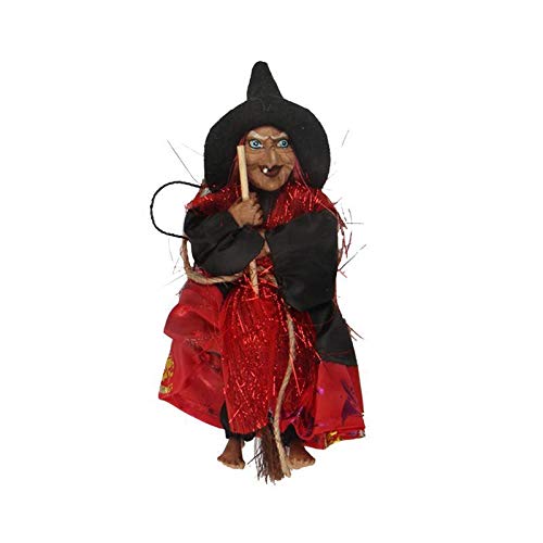 Scary Hanging Witch Halloween Mask Decor - Spooky Witch Figurine for Halloween Party, Garden, Lawn & Patio Decoration - Random Color Halloween Skeleton Ornament - Perfect for Outdoor & Indoor Halloween Decorations