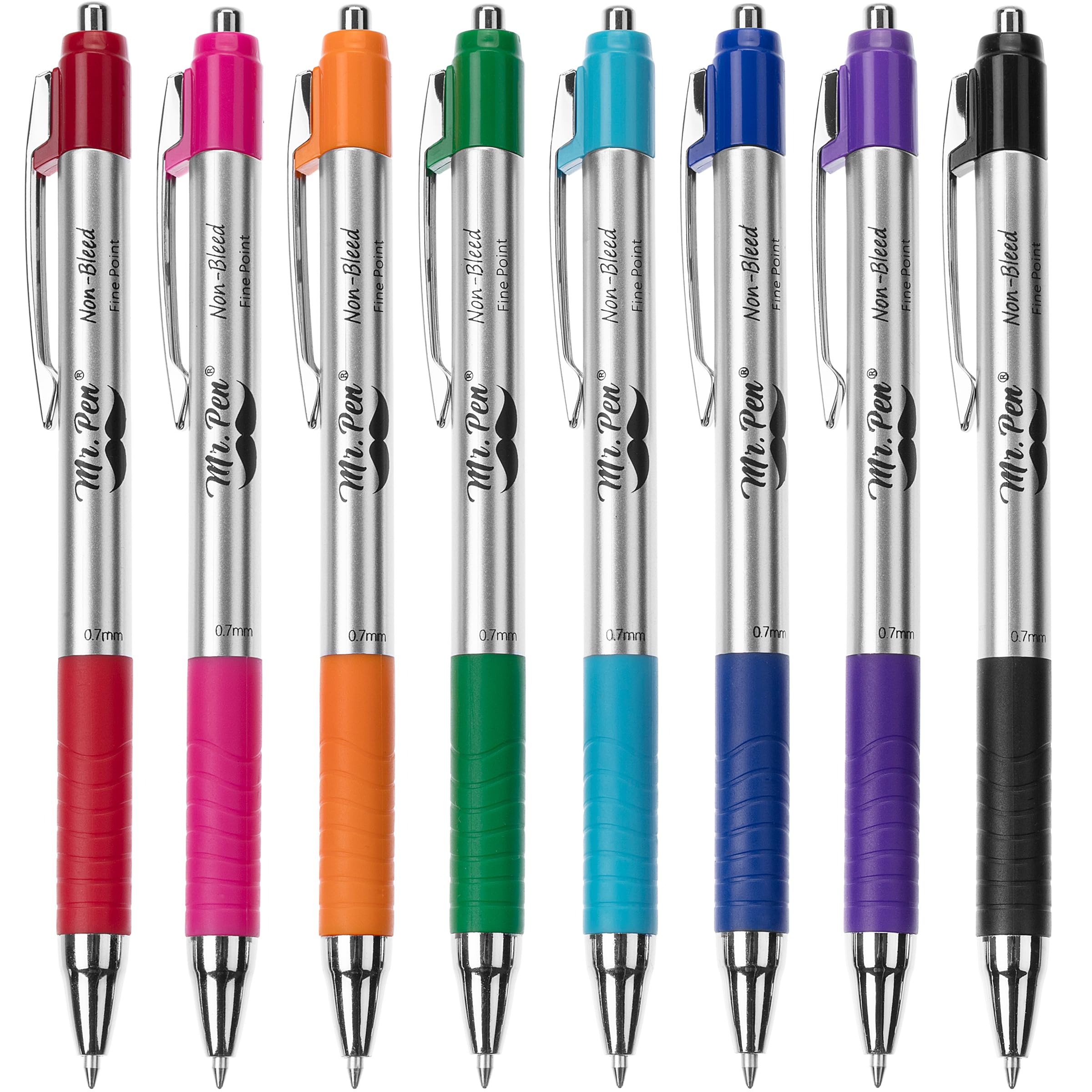 Mr. Pen Bible Journaling Pens - 8 Pack Assorted Colors No Bleed Through Fine Point Pens for Bible Study, Note Taking & Art Journaling - Perfect Christian Gift & Church Supplies