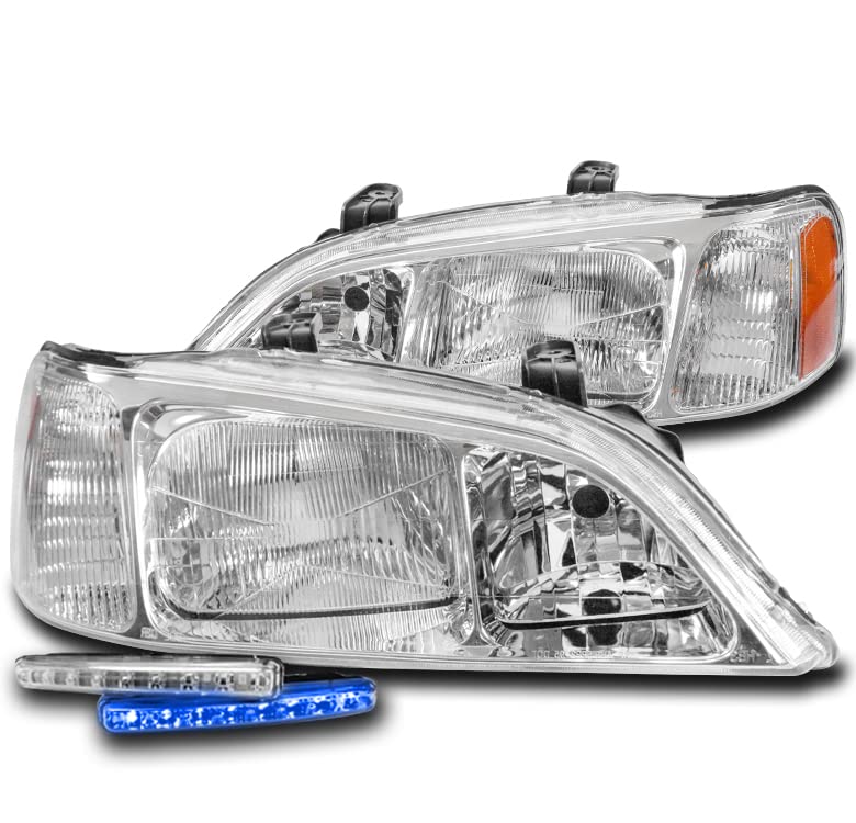 1999-2001 Acura TL Replacement Chrome Headlights with 6