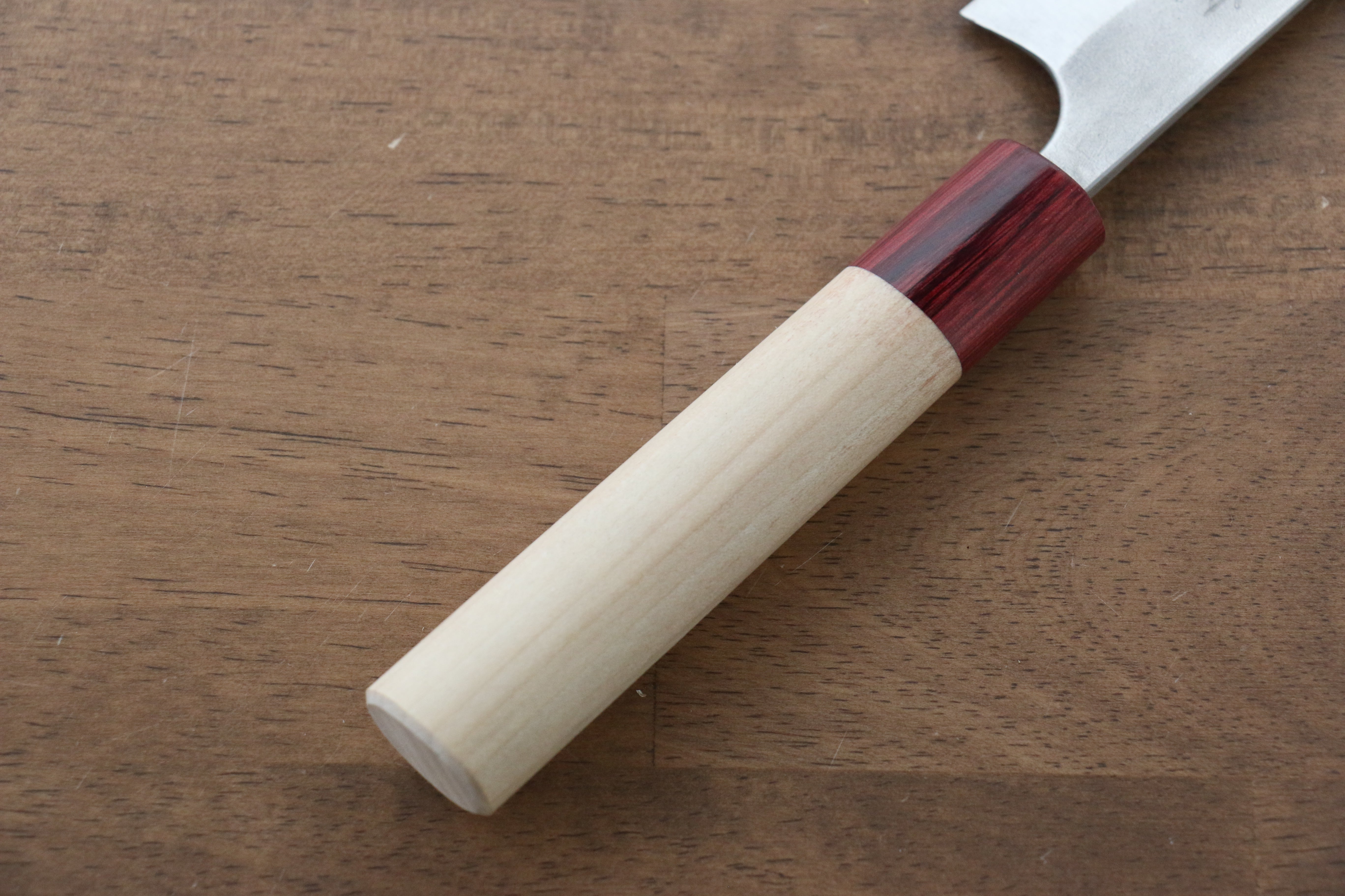 Masakage Yuki White Steel No.2 Nashiji Small Bunka Knife 130mm with Magnolia Handle - Japanese Chef Knife for Precision Slicing, Dicing & Vegetable Prep