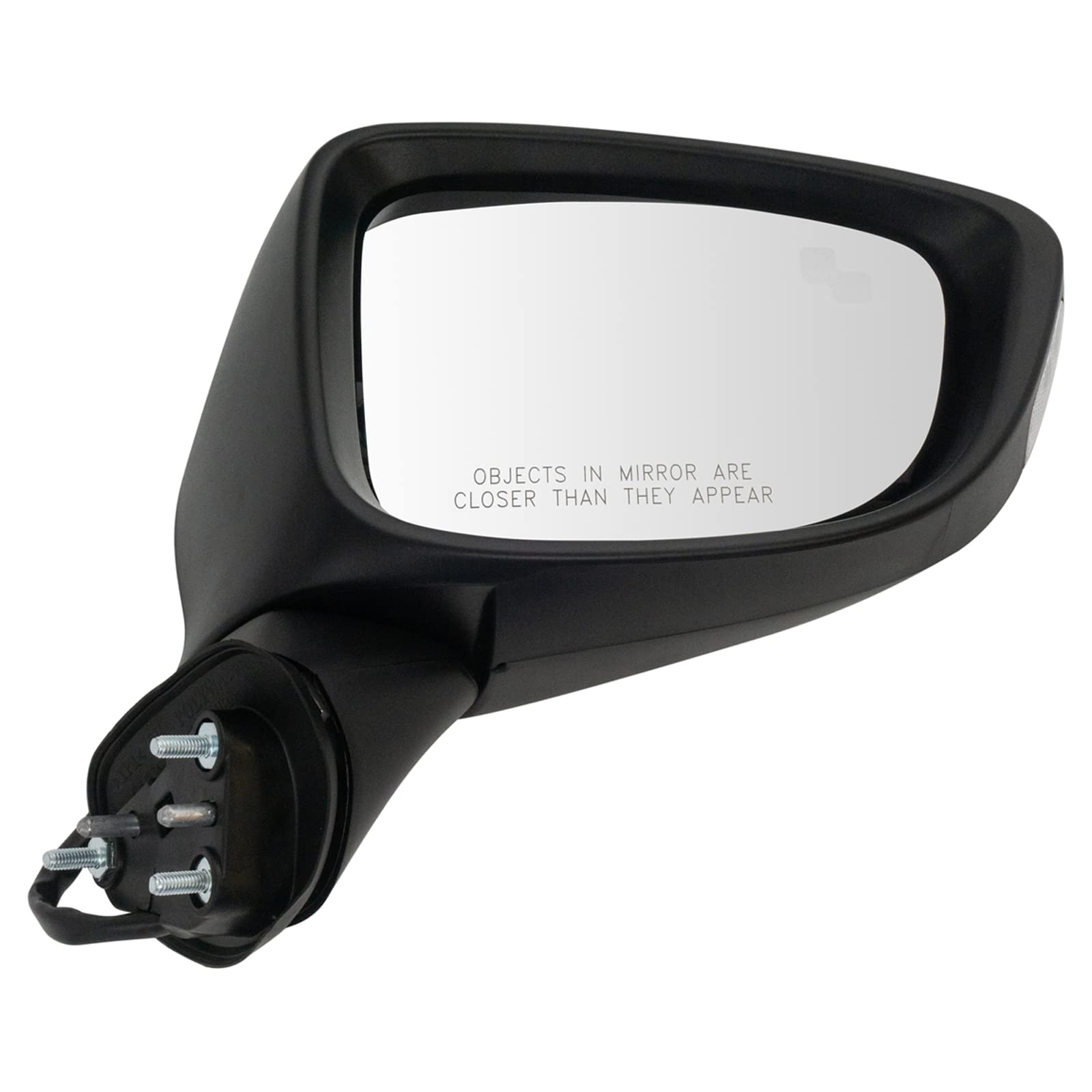 TRQ Heated Right Side Mirror Replacement for 2014-2016 Mazda 6 - Passenger Side (Part #MA1321188) | No Memory Function | Enhanced Visibility & Defrosting for Safe Winter Driving
