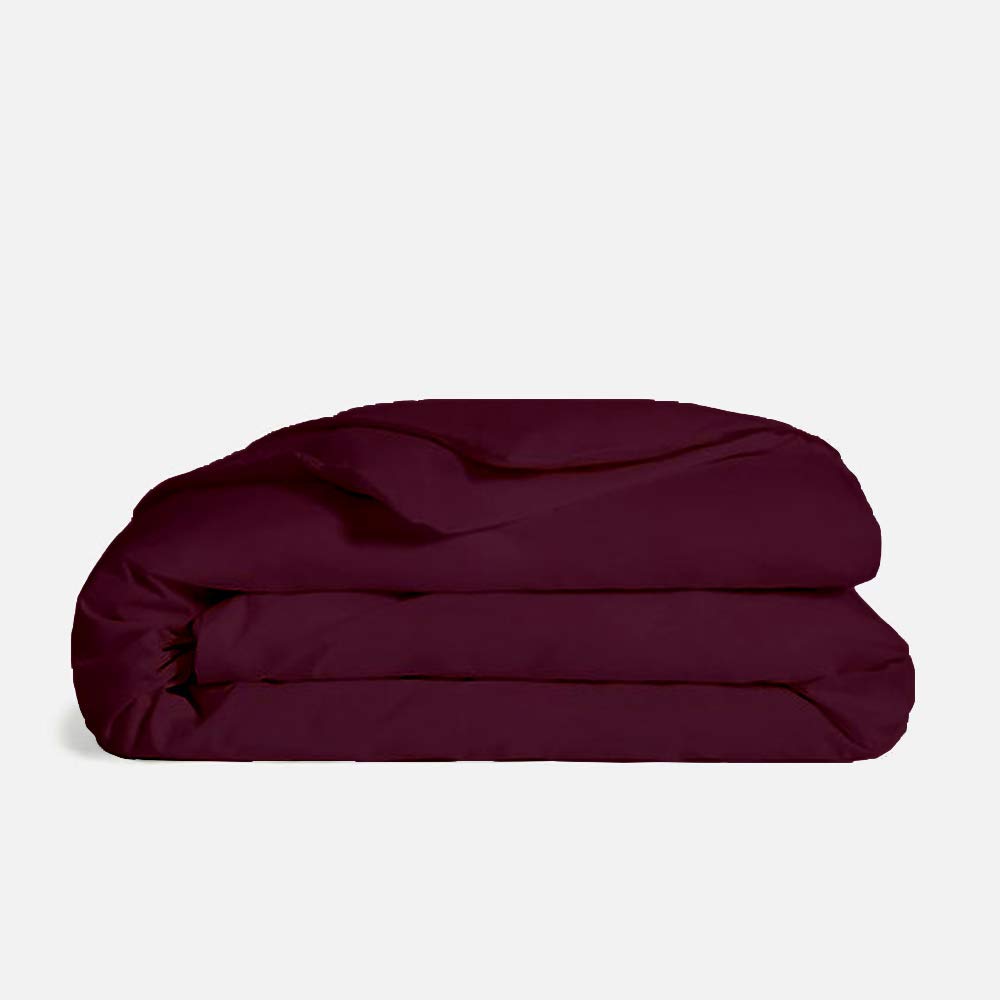 Bunny's Home Twin/Twin XL Duvet Cover Set - Burgundy 3-Piece Cooling Comforter Cover with Pillowcases | 800 Thread Count Egyptian Cotton | Corner Ties & Zipper Closure | Perfect for Kids' Rooms, Guest Bedrooms & Dorm Decor