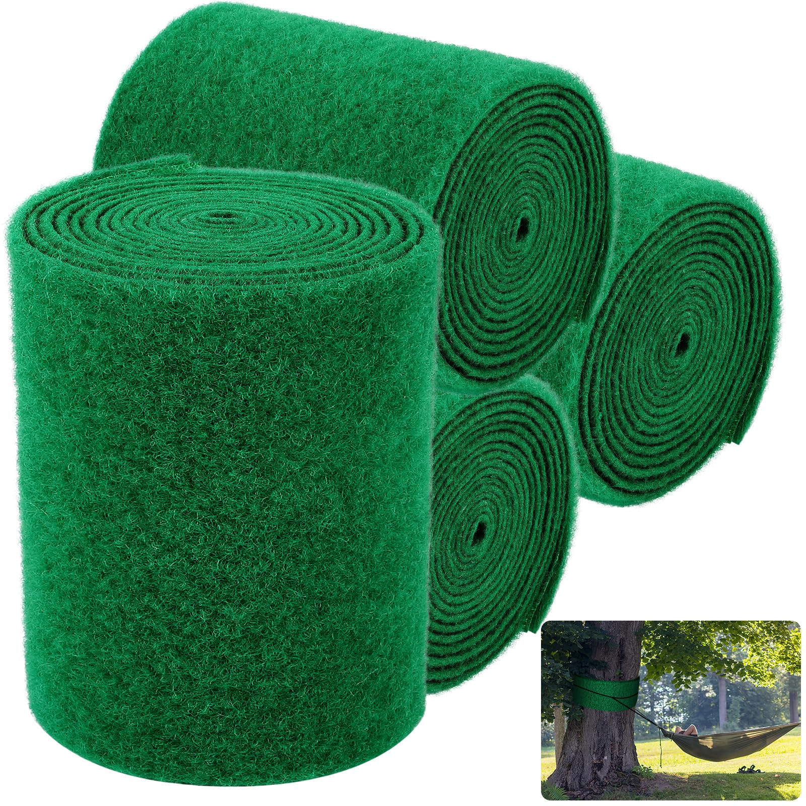 8-Piece Tree Protector Kit for Slacklines - Non-Slip Felt Wraps (9.84 ft x 6 Inch) - Tree Trunk Guard for Outdoor Activities Like Ninja Ziplines, Slackline Hammocks, Rope Swings & More - Protects Trees While Enjoying Backyard Fun