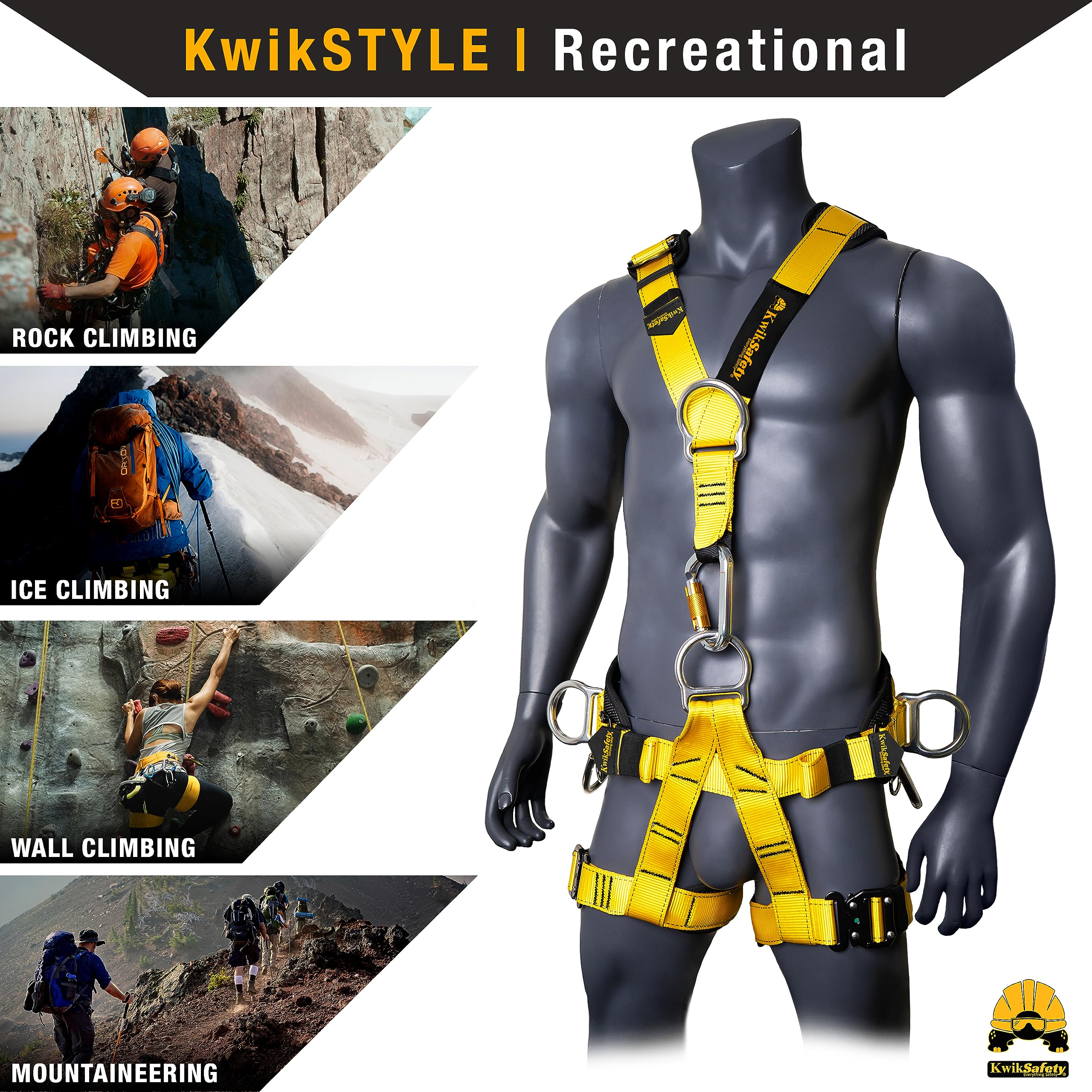 KwikSafety Professional Climbing Harness - MANDRILL & CANOPY KING Full/Half Body Safety Gear | EN & CE Certified | Rock Climbing, Tree Work, Construction | Charlotte, NC