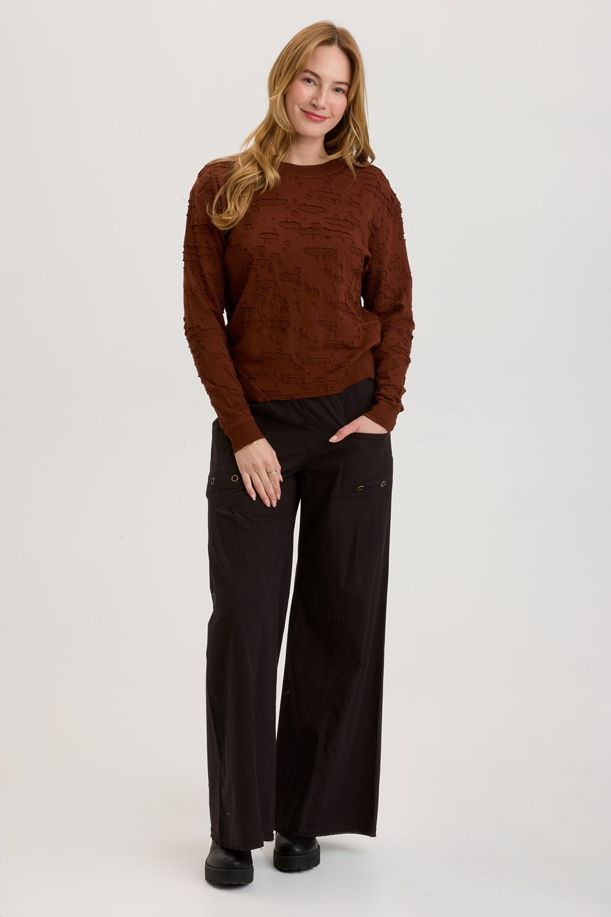 Pugh Women's Long Sleeve T-Shirt - Soft Cotton Casual Top for Everyday Wear | Perfect for Work, Outfits & Layering