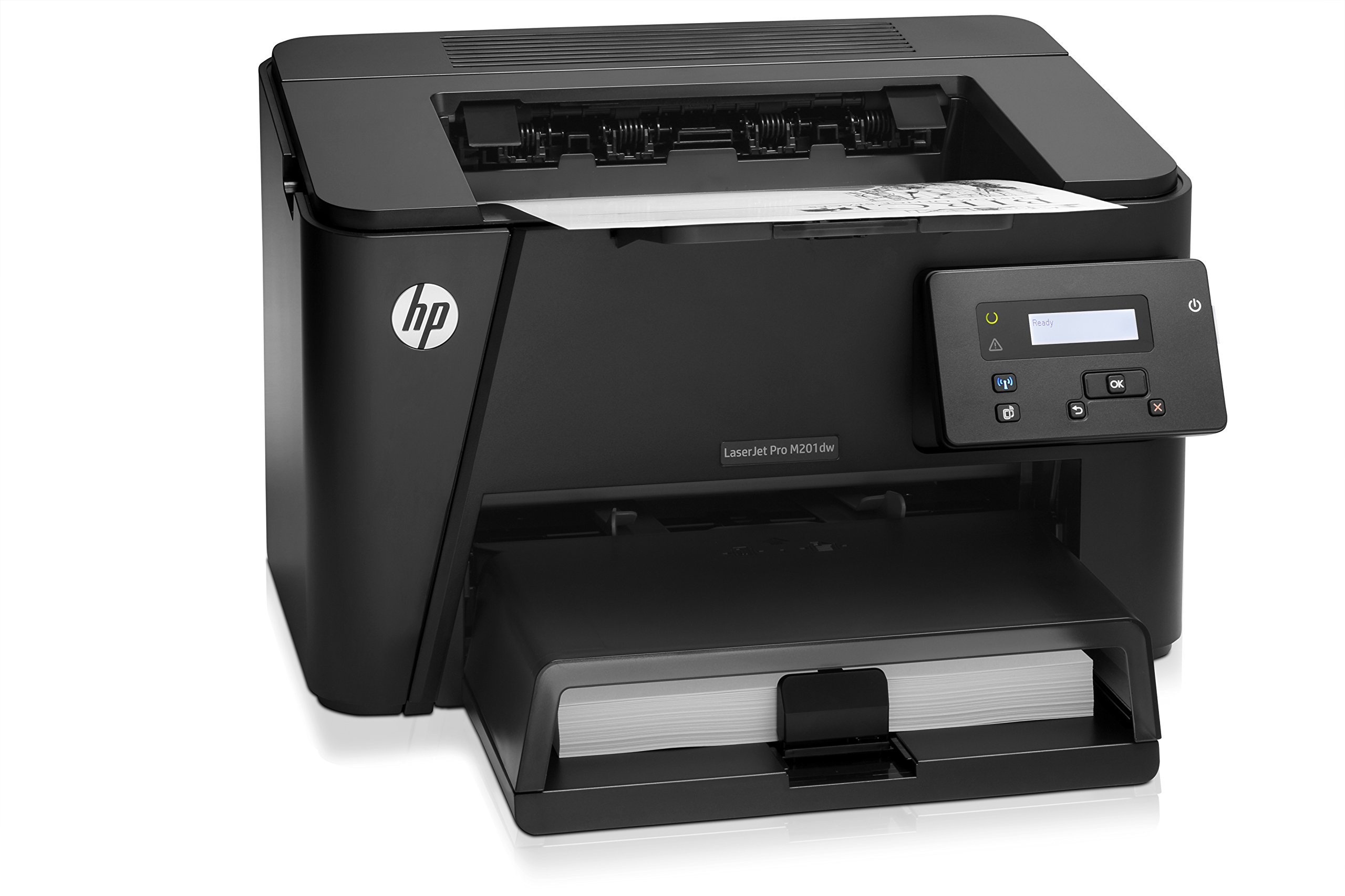 HP Laserjet Pro M201dw Wireless Monochrome Laser Printer with Amazon Dash Replenishment | Fast Printing for Home & Office | Compact Design for Small Workspaces (Renewed/Refurbished) - CF456A