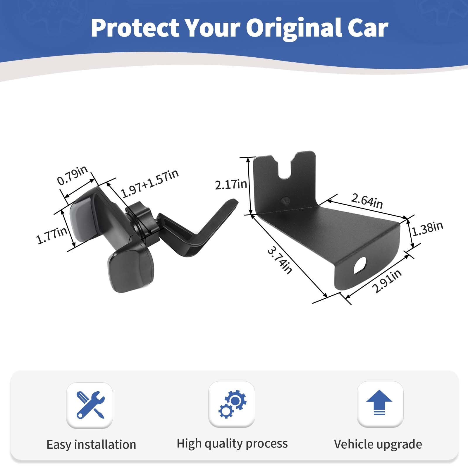 Jeep TJ Walkie Talkie Mount Bracket - RT-TCZ Phone Radio Holder Accessories Compatible with Jeep Wrangler TJ 1997-2006 - Perfect for Off-Roading, Camping & Emergency Communication