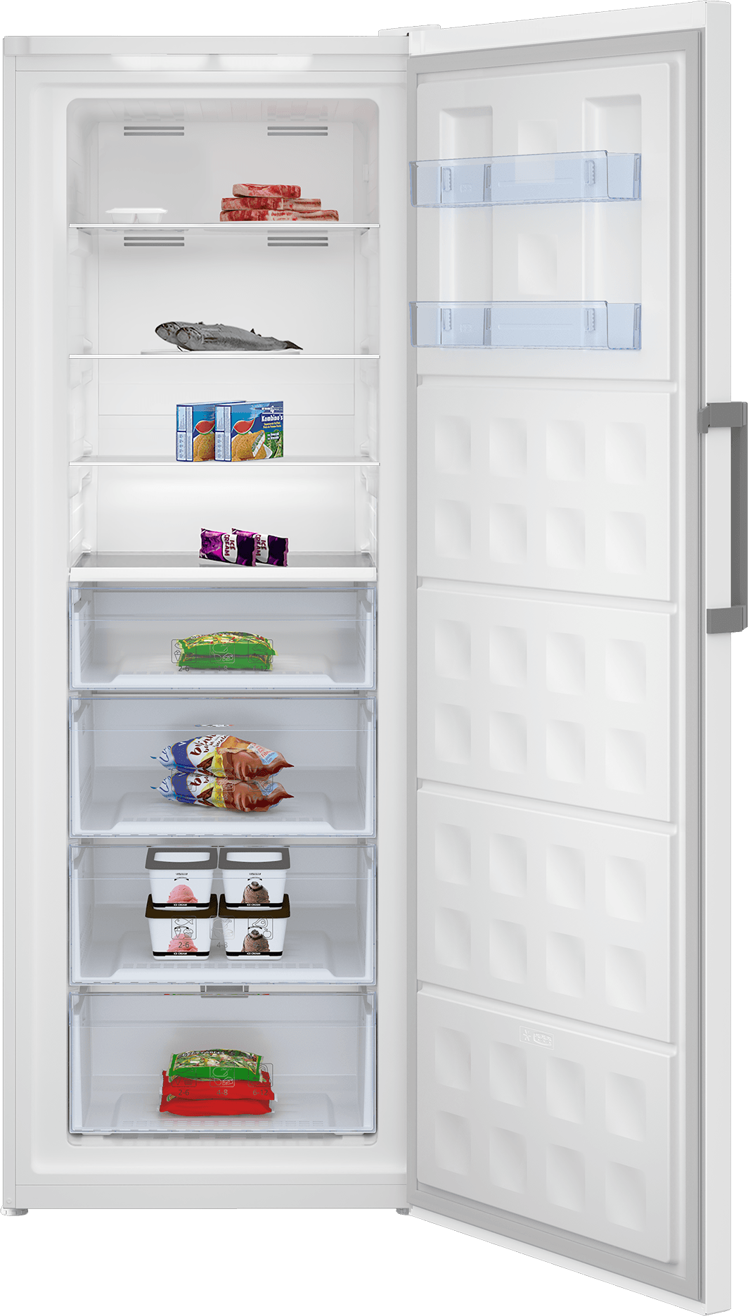 Beko BUFR2715WH 28 Inch White Upright Freezer - Energy Efficient Home Appliance for Extra Food Storage | Perfect for Kitchens, Garages & Basements