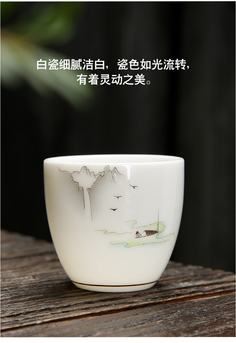Premium White Porcelain Tasting Cups - Set of 6, Handcrafted Tea & Coffee Cups for Professional Tasting, Home Brewing, and Gourmet Experience - Perfect for Tea Ceremonies, Coffee Sampling, and Wine Tasting