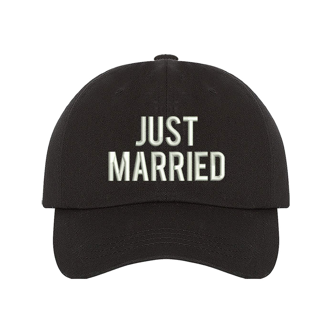 Just Married Baseball Cap - Bachelor & Groom Wedding Hat for Honeymoon - Perfect for Wedding Parties, Bachelorette Trips & Honeymoon Vacations