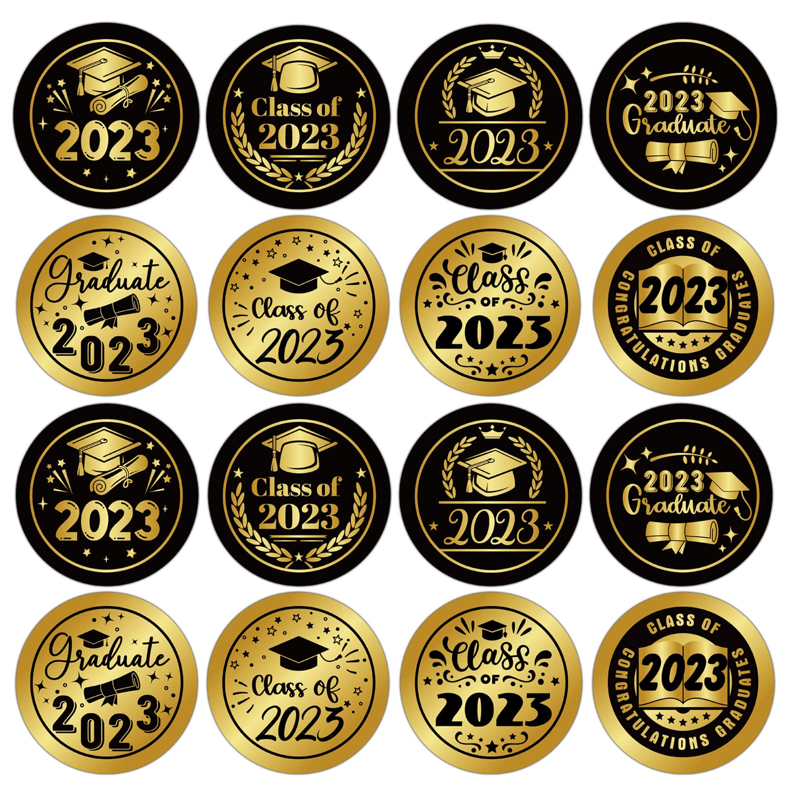 112pcs Graduation Candy Stickers - Round Chocolate Candy Labels for Congrats Grad Party Favors - Perfect for Graduation Party Decorations, Candy Buffets & School Celebration Supplies