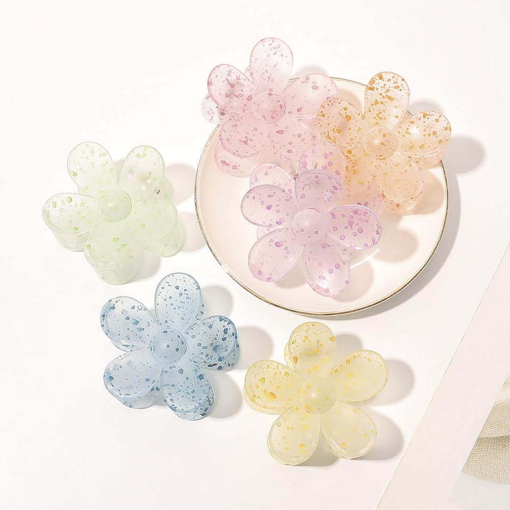 1 x Women's Floral Hair Clips - Non-Slip Plastic Hair Claws for Women & Girls - Hair Accessories for Daily Wear & Coffee Dates - Perfect for Work, School & Special Occasions