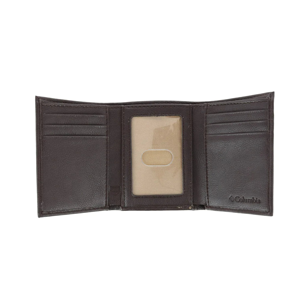 Columbia Men's RFID Blocking Leather Trifold Wallet - Slim Bifold Credit Card Holder with Money Clip (Model 31CO1169) - Perfect for Travel, Business & Everyday Use