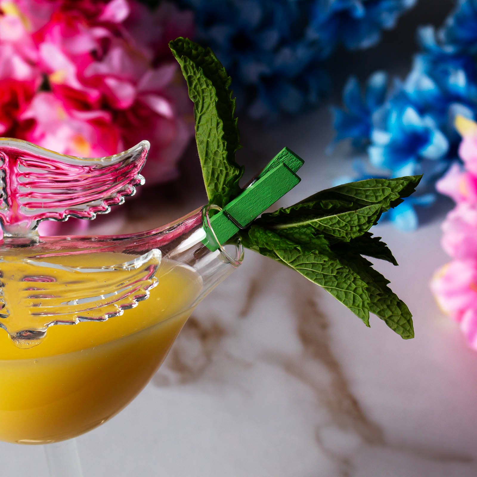 BarConic® 5 oz Bird with Wings Cocktail Glass - Elegant Unique Winged Martini Glass for Cocktail Parties, Home Bars & Special Occasions