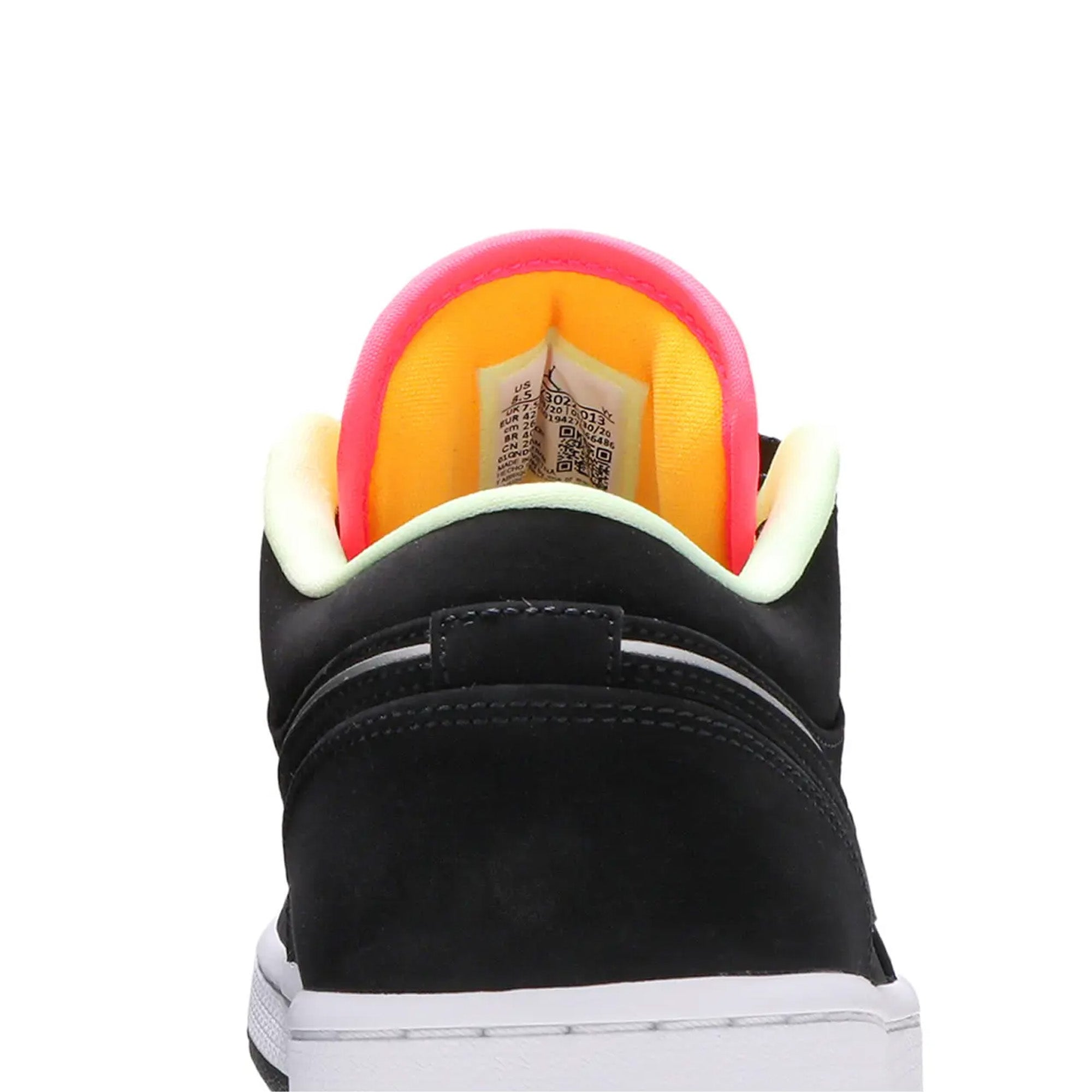 Air Jordan 1 Low Sneakers 'Black Aurora Green Laser Orange' - Men's Basketball Shoes for Casual Wear & Street Style (2020 Release) - Perfect for Urban Fashion & Sneaker Collectors