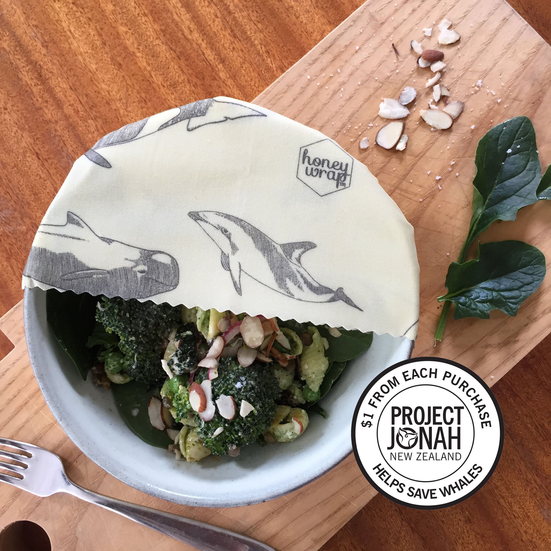 Extra Large Honeywrap - Natural Beeswax Food Wrap for Eco-Friendly Food Storage | Perfect for Sandwiches, Fruits, and Leftovers | Reusable & Sustainable Kitchen Wrap