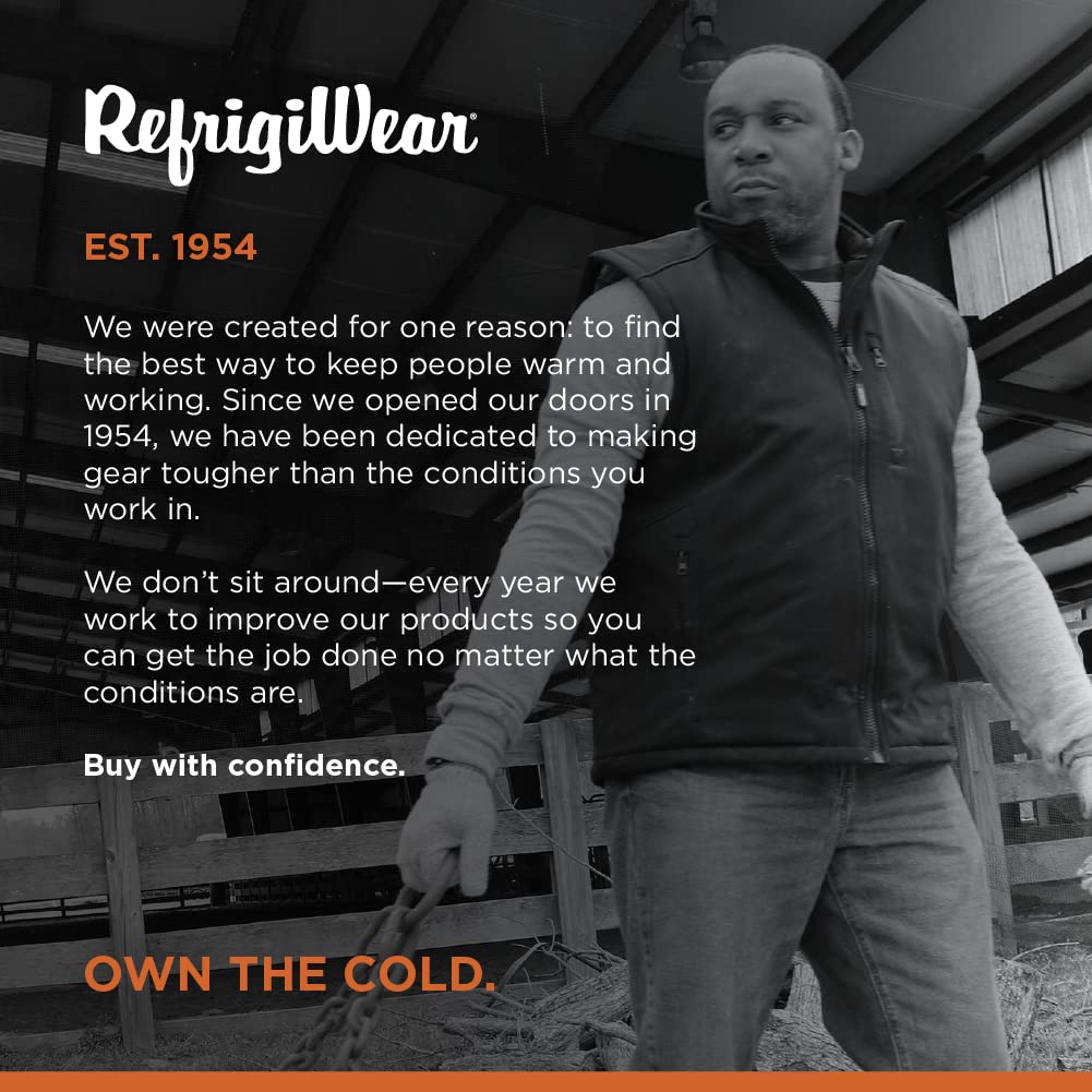 RefrigiWear Men's Thermal Insulated Softshell Vest with Micro-Fleece Lining - Windproof & Water Resistant Winter Work Vest for Outdoor Jobs, Hunting, and Cold Weather Activities