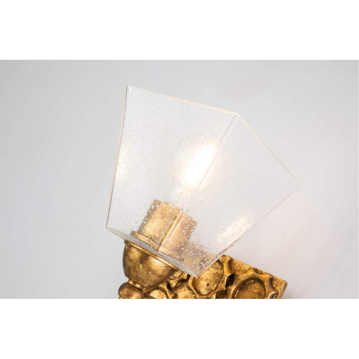 Lucas & McKearn BB1002G-1 Gold Leaf Star Bathroom Vanity Light - Modern Bathroom Lighting Fixture for Home Decor, Perfect for Bathroom, Powder Room or Dressing Area