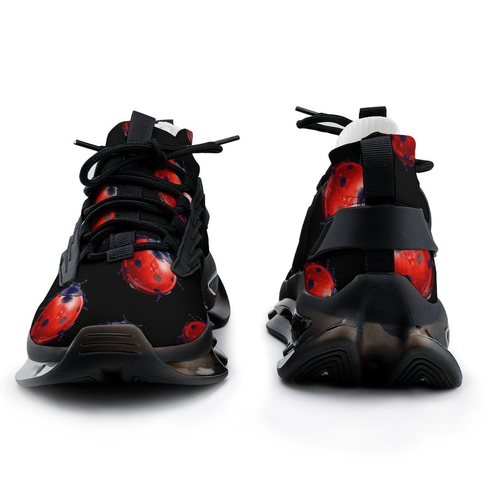 **Red Ladybug Men's Running Shoes - Lightweight Athletic Sneakers for Gym, Hiking & Outdoor Sports - Breathable Comfort for Jogging & Fitness**