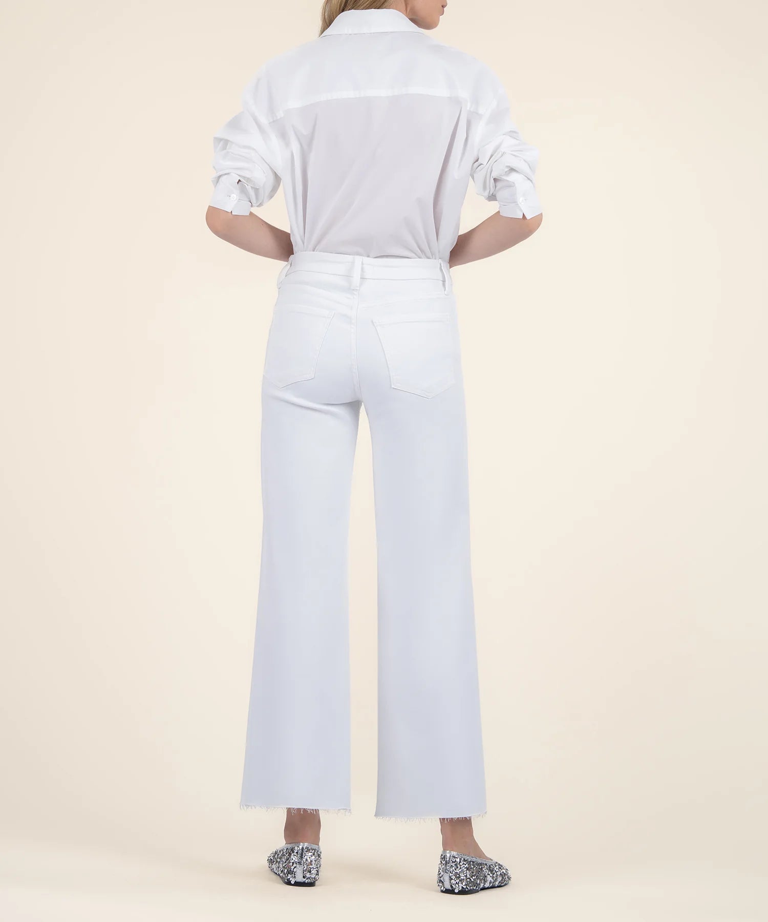 Kut Meg High Rise Fabric AB Wide Leg Jeans for Women - Comfortable Stretchy Denim Pants for Casual Wear & Office Outfits
