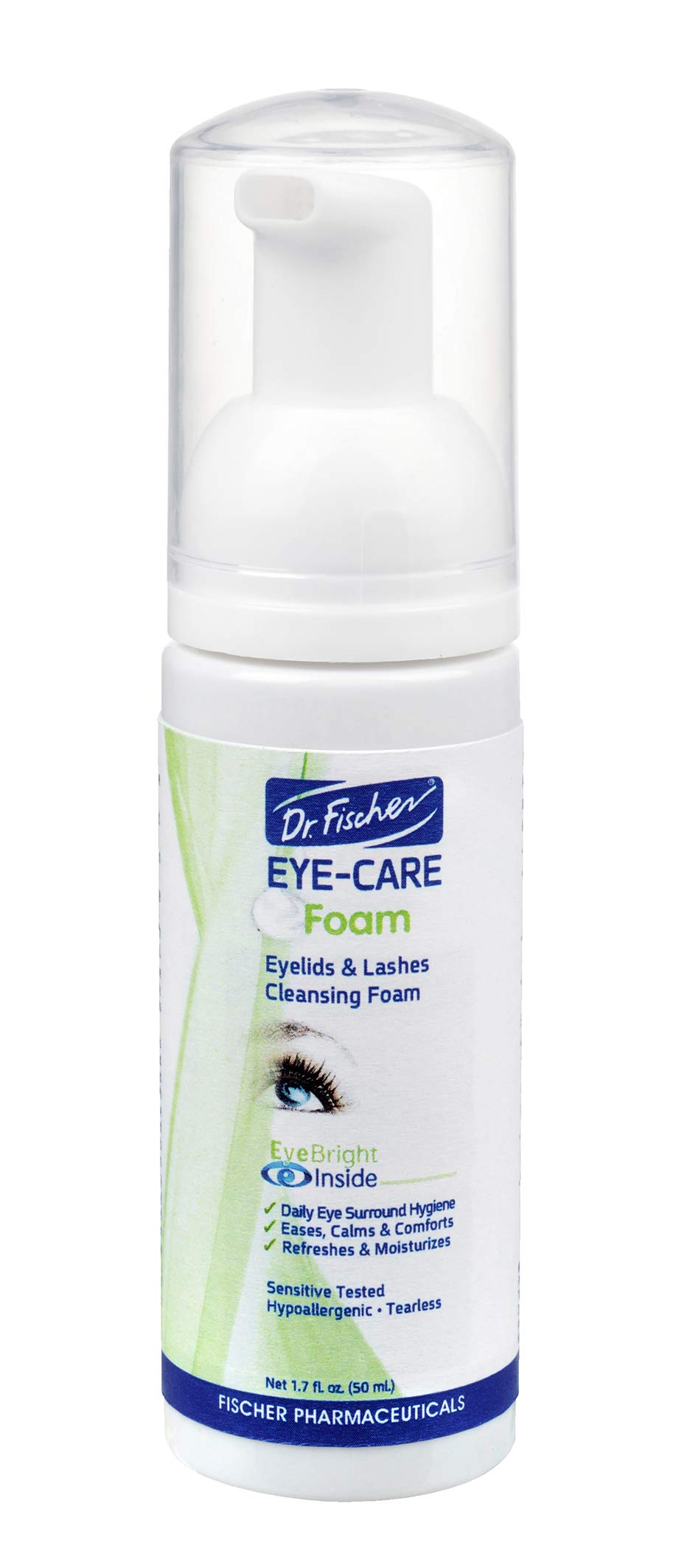 Dr. Fischer Hypoallergenic Eye Wipes & Eyelid Cleanser Foam - Gentle Demodex Blepharitis Relief for Sensitive Eyes | Daily Eyelash Hygiene & Allergy Care | Perfect for Contact Lens Wearers & Post-Makeup Removal