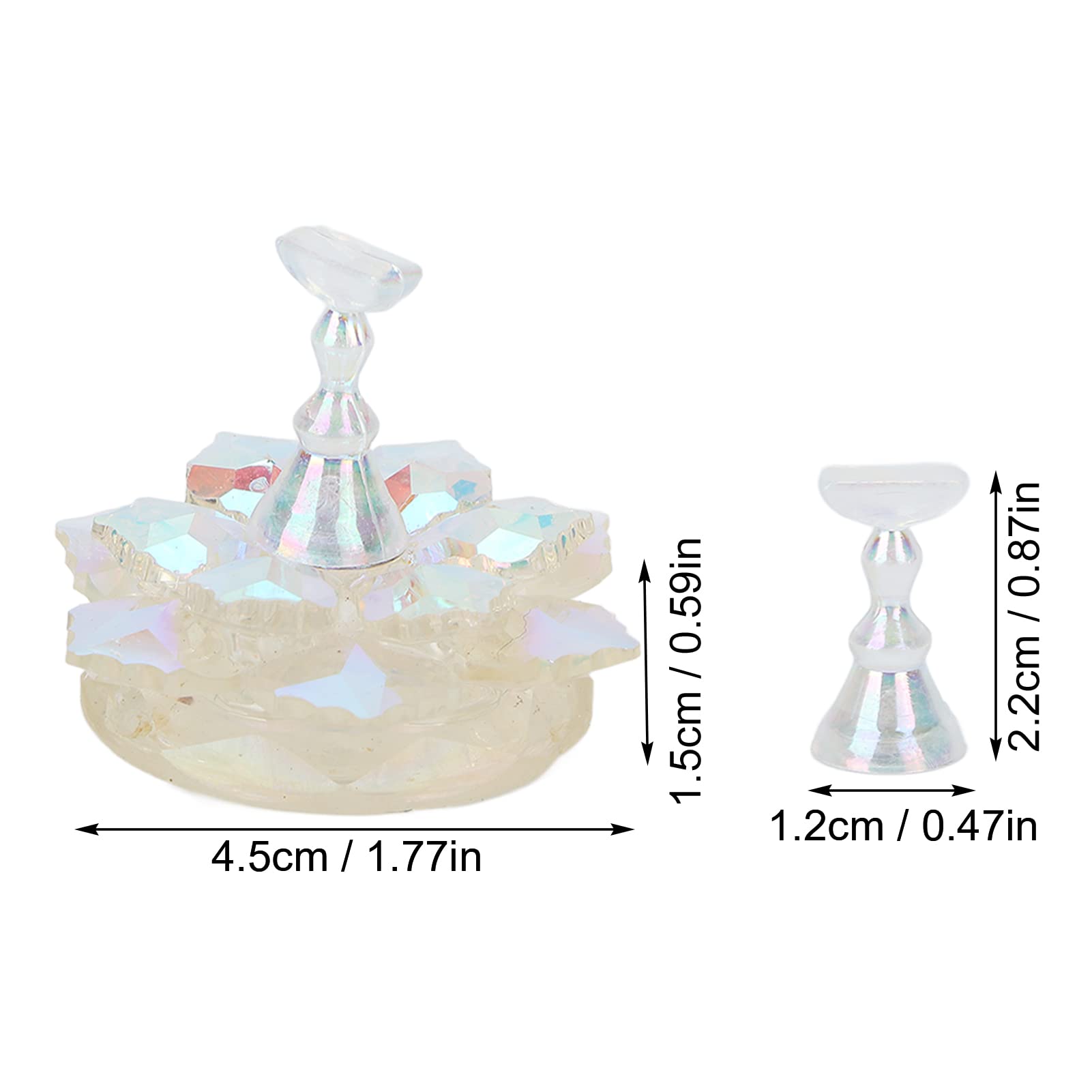 EXCLUZO Magnetic Nail Tips Stand Holder - Professional Manicure Tool for Nail Art Practice, Salon & Home Use (Aurora White) | Perfect for DIY Nail Design, Nail Technician Training & At-Home Manicures