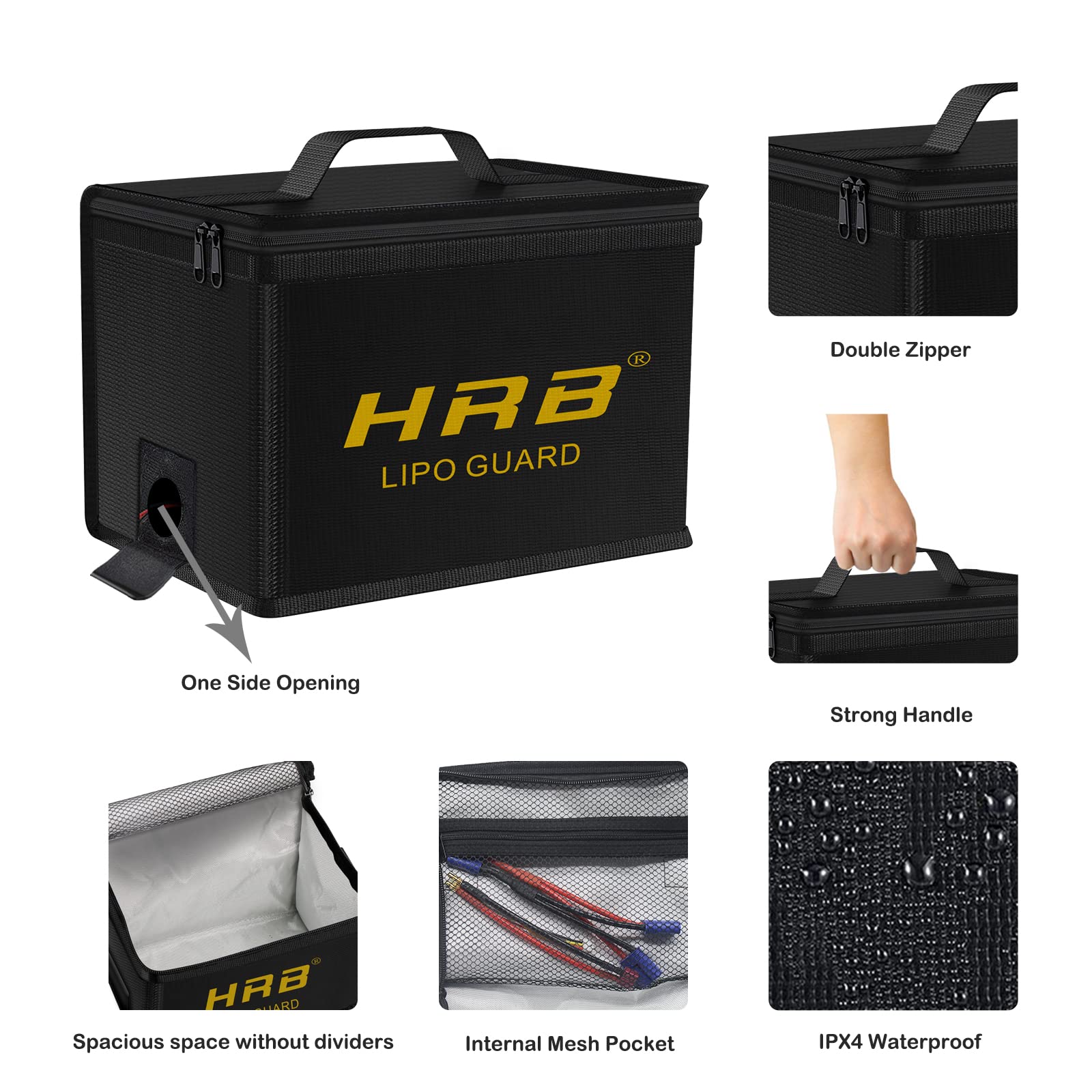 Fireproof Lipo Battery Bag - Safe Storage for RC Drones & Toys