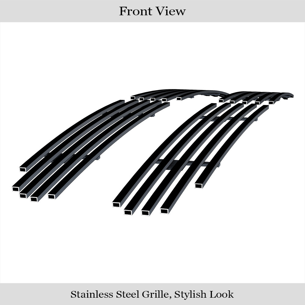 APS Black Stainless Steel Upper Billet Grille for 1997-2004 Dodge Dakota & Durango - Heavy Duty Truck Upgrade for Off-Road & Street Performance