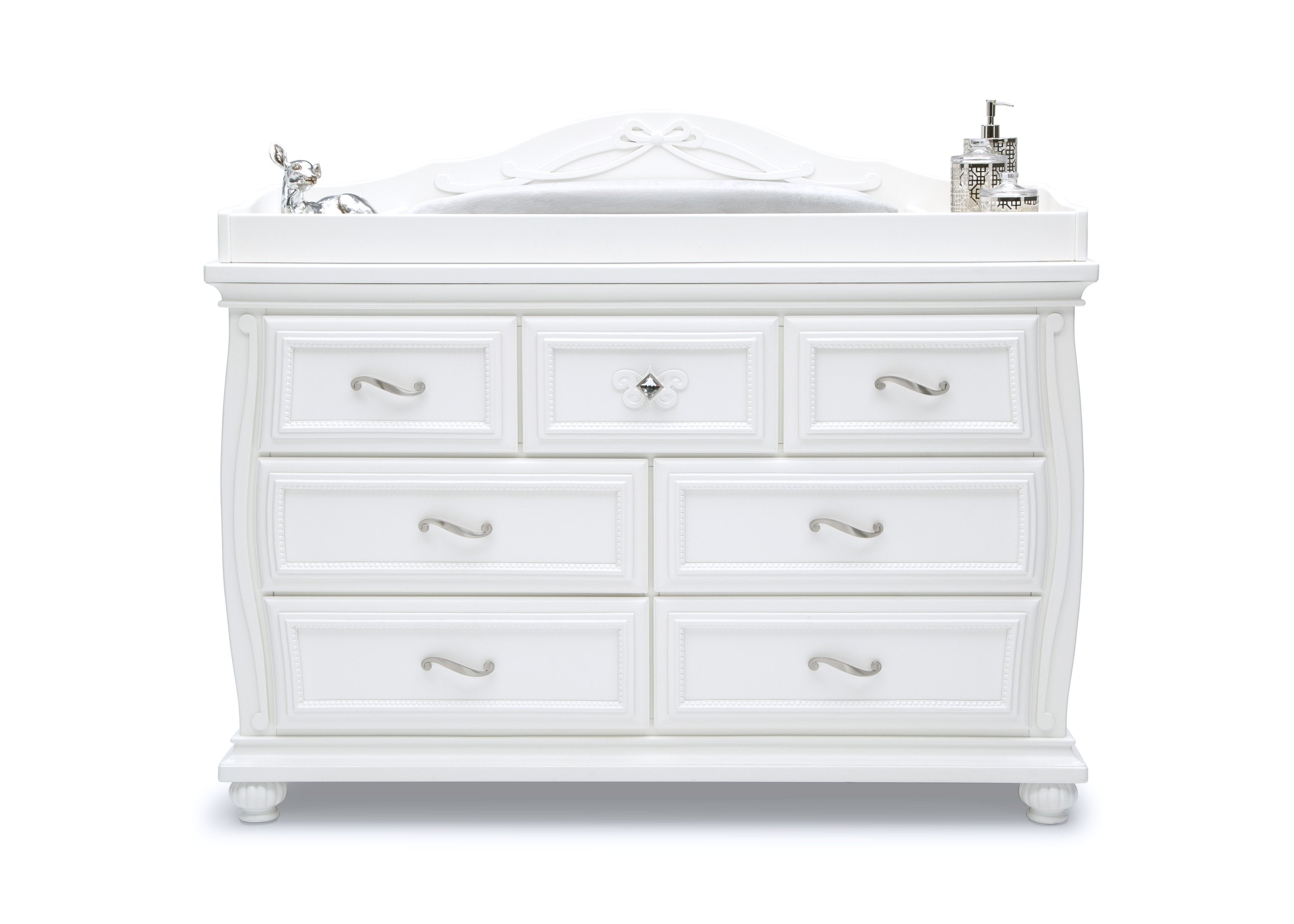 Fairytale 7-Drawer Baby Dresser with Changing Table Top - Nursery Storage Solution for Diapers, Clothes & Baby Essentials | Perfect for Newborns & Toddlers' Bedroom Organization