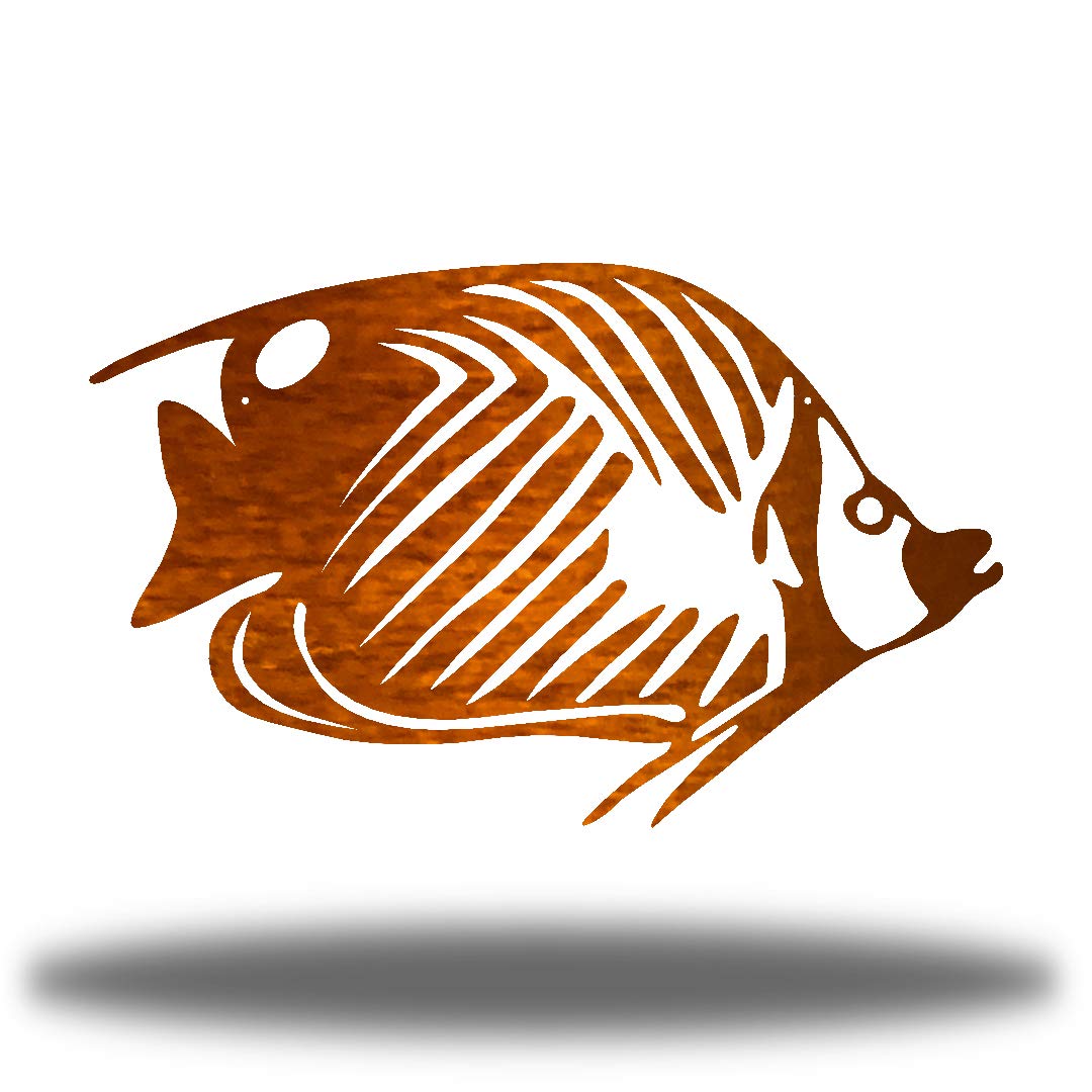 Butterfly Fish Metal Wall Art - 24