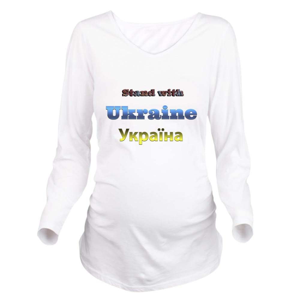 Ukraine Support Maternity T-Shirt - Comfortable Pregnancy Tee for Women - Perfect for Casual Wear, Maternity Photos & Showing Solidarity