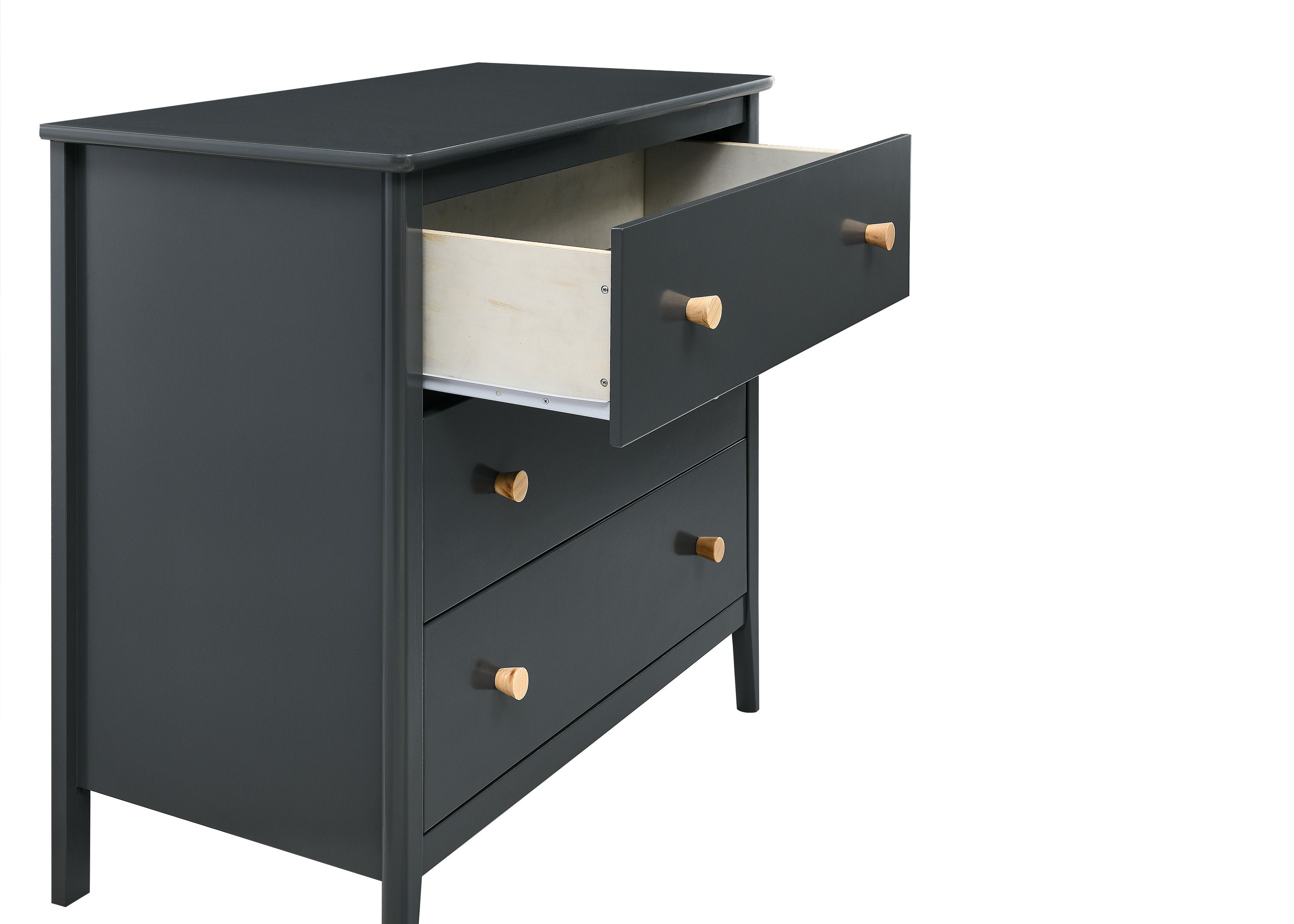 Casey 3 Drawer Dresser - Modern Wooden Bedroom Dresser with Smooth Gliding Drawers - Perfect for Bedroom Storage, Nursery Organization & Closet Space Saving