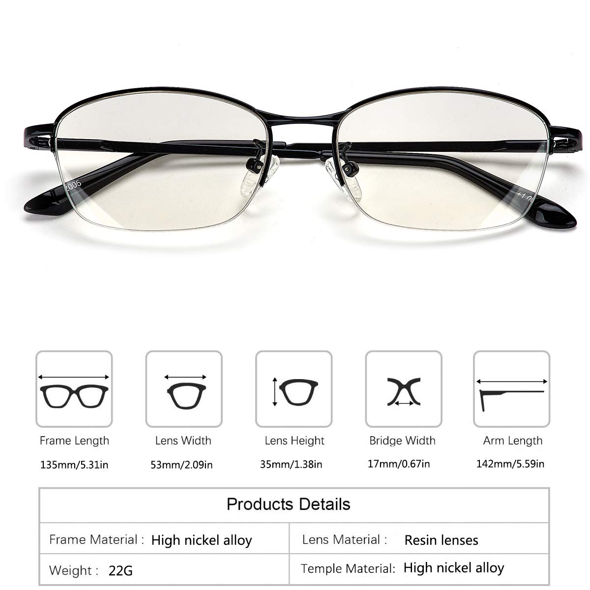 Progressive Multifocal Computer Reading Glasses for Men - Blue Light Blocking Presbyopia Eyewear for Office, Gaming & Screen Use