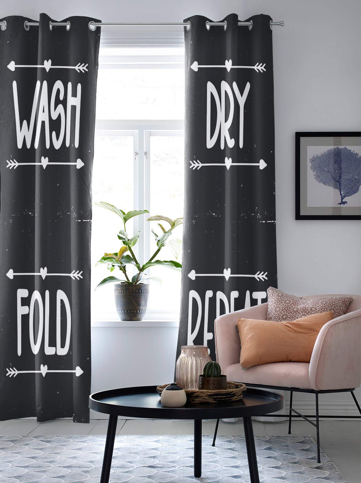 Blackout Curtains for Laundry Room - 2 Panels 40