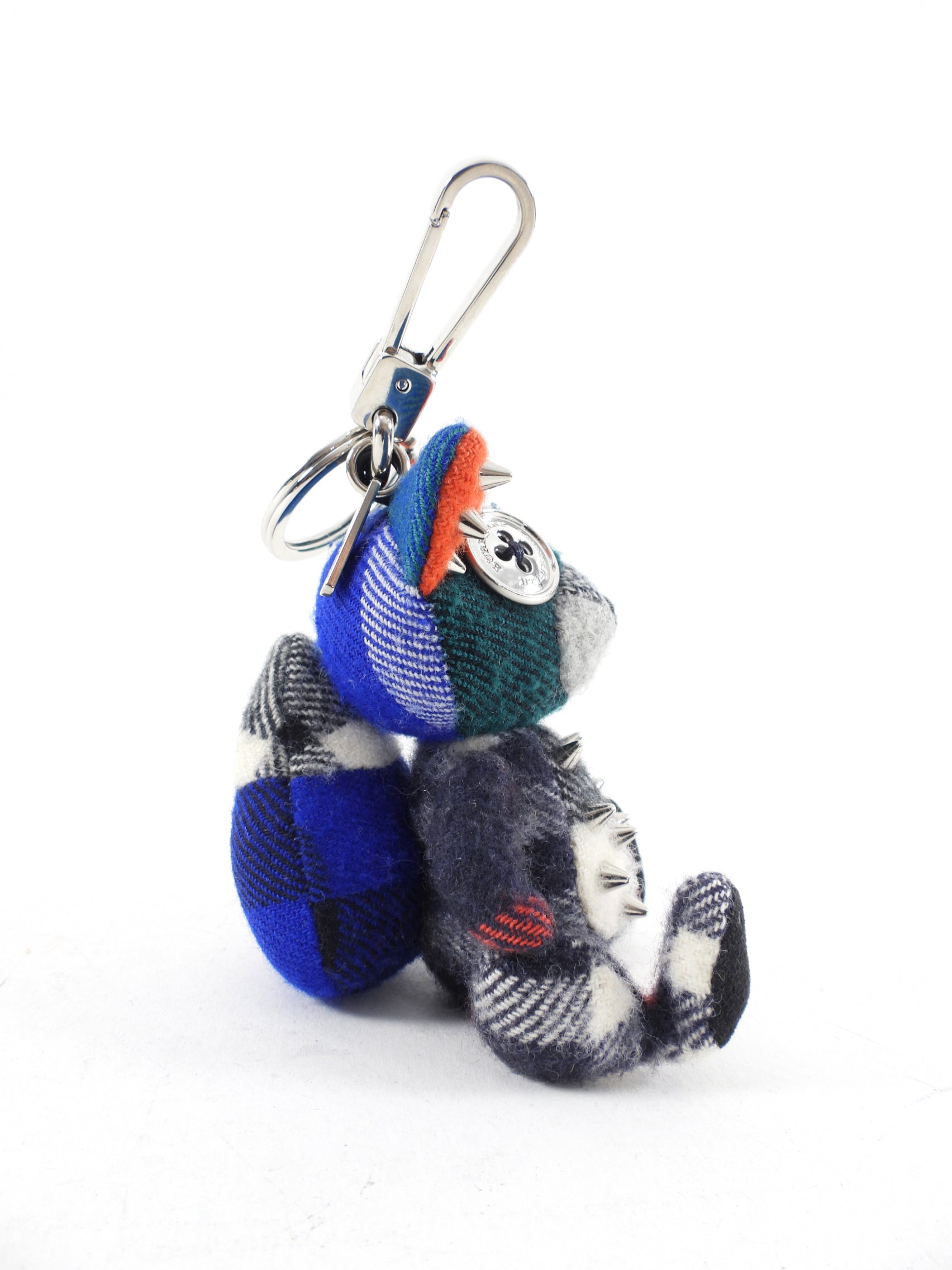 Burberry Plaid Studded Fox Bag Charm - Stylish Luxury Keychain for Handbags, Backpacks & Travel Accessories - Perfect Gift for Fashion Lovers