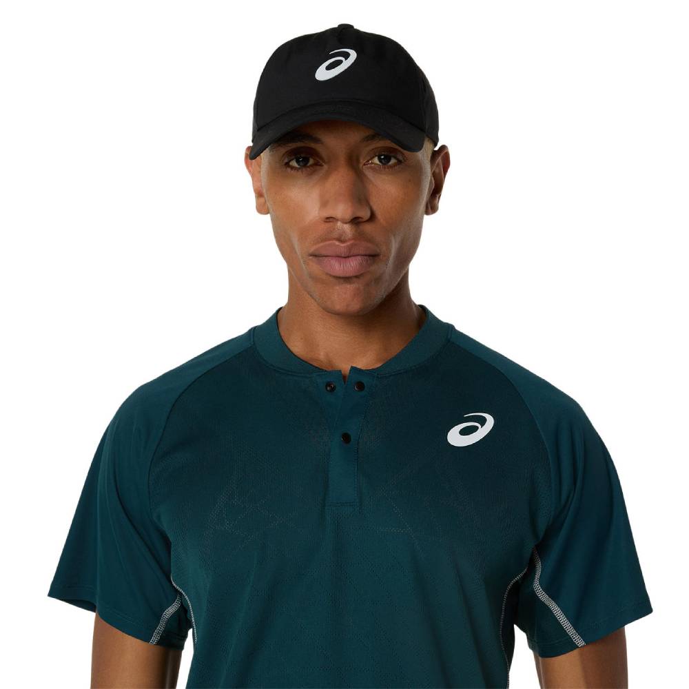 ASICS Men's Match Actibreeze Polo Shirt - Breathable Golf & Tennis Shirt with Moisture-Wicking Technology - Saxon Green - Ideal for Sports, Casual Wear & Outdoor Activities