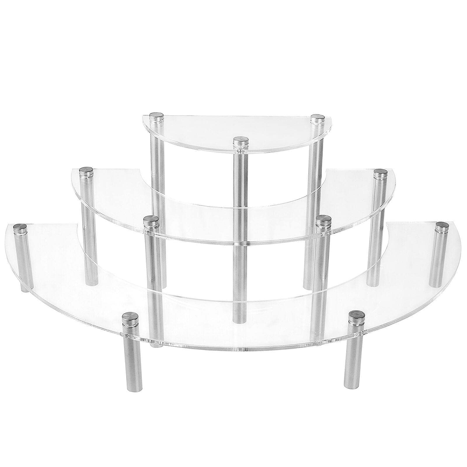 Jatet 3-Tier Semicircle Round Cupcake Dessert Display Stand - Set of 2, Durable Cupcake Holder for Parties, Weddings & Events - Perfect for Cupcakes, Macarons, Cookies & Mini Desserts