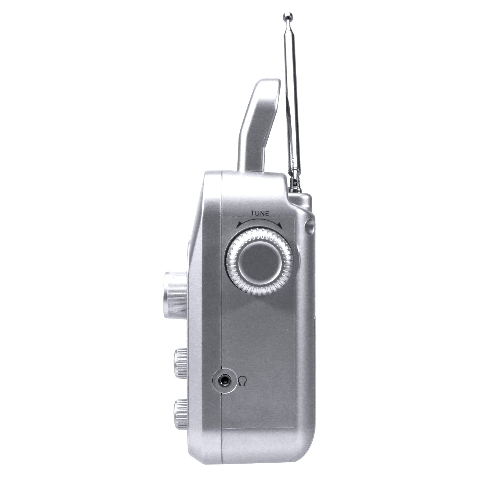 Retekess TR604 Portable AM FM Radio with Earphone Jack - Battery or AC Powered Boombox for Home, Office, Outdoor & Emergency Use (Silver)