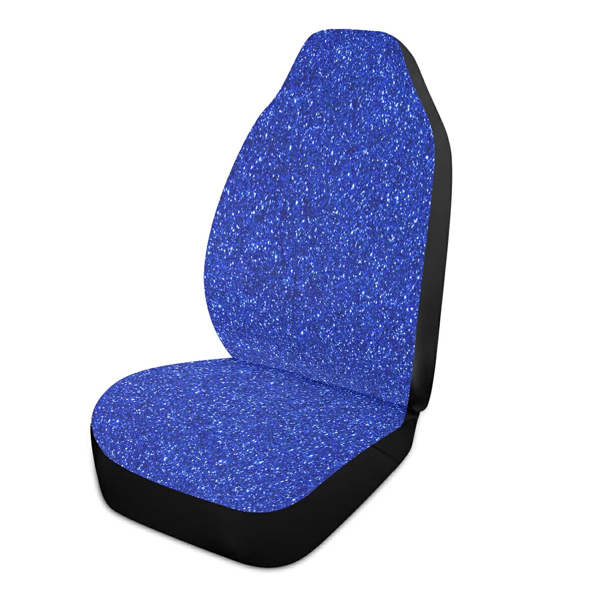 Blue Glitter Breathable Car Seat Covers - 2-Piece Set for Front Seats, Universal Fit for Most Cars, SUVs, Trucks & Vans | Durable Seat Protector with Stylish Sparkle Texture | Perfect for Daily Commute, Road Trips & Vehicle Protection
