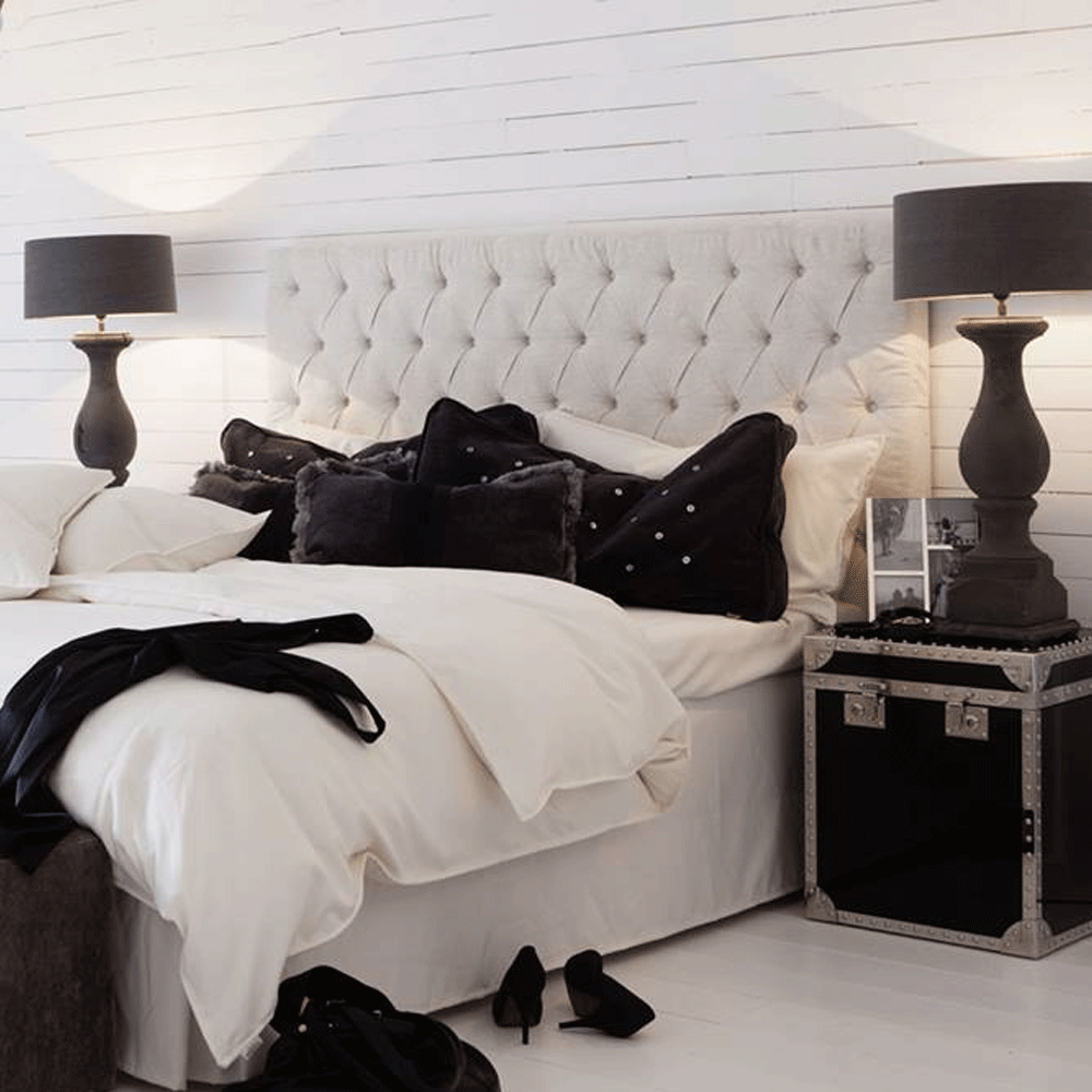Artwood London Upholstered Headboard - Linen Sand Fabric - King & Super King Size - Perfect for Bedroom Decor & Luxury Bed Frames