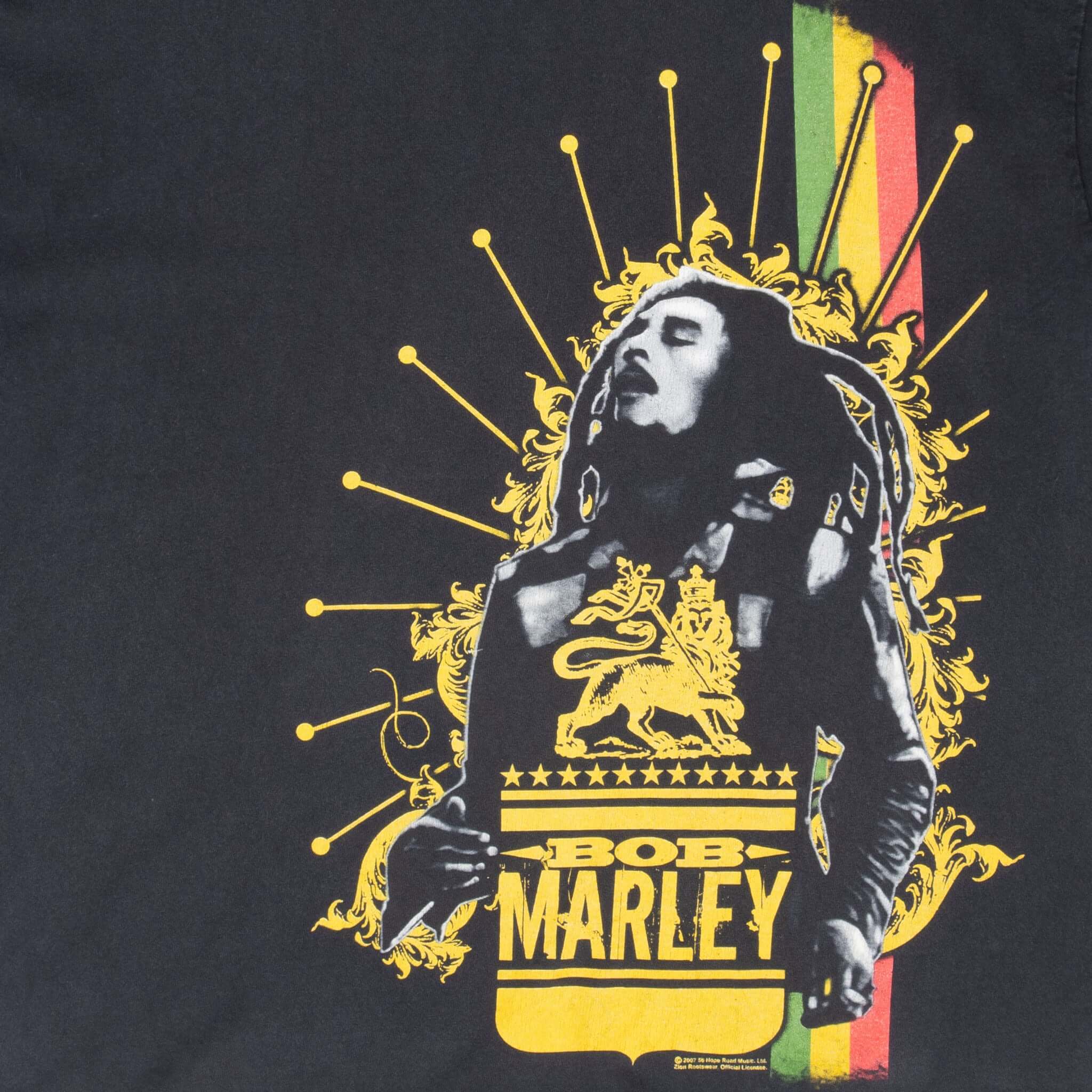 Vintage Bob Marley 2007 Graphic T-Shirt XL - 100% Cotton Made in USA - Retro Music Tee for Concerts & Casual Wear