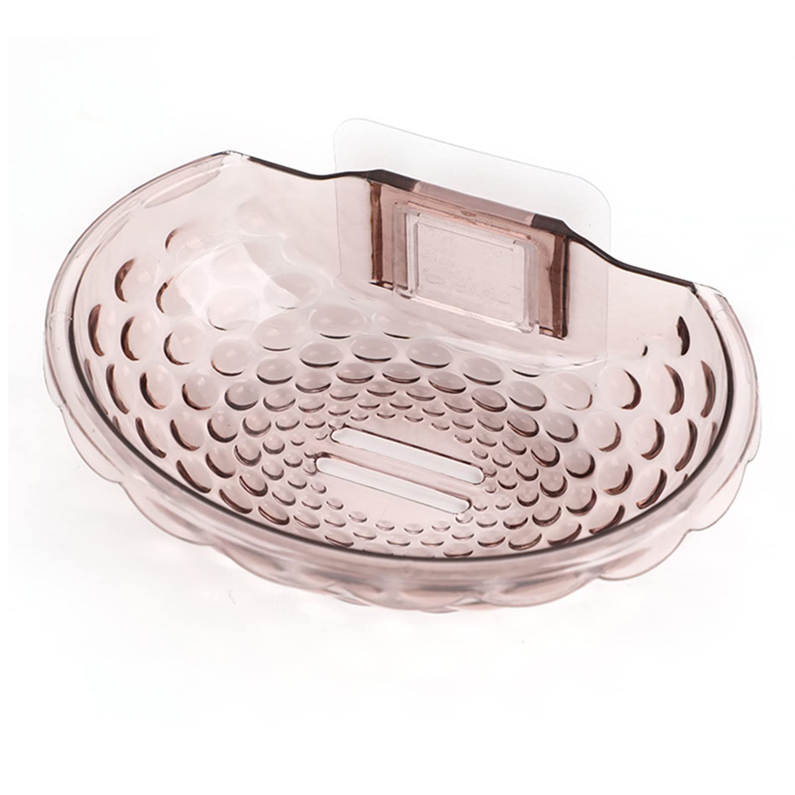 CHENMU Wall Mount Soap Dish - Shell Shaped Quick Drain Soap Holder for Shower & Bathroom | No Drill Adhesive Mount | Acrylic Soap Box Organizer | Perfect for Bar Soap Storage in Wet Areas