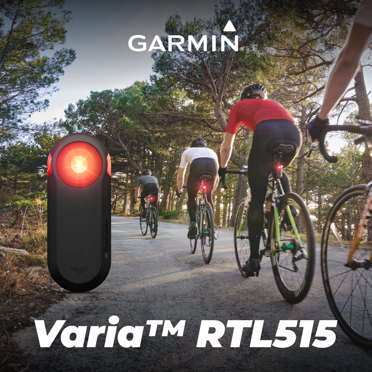 Garmin Varia RTL515 Bike Rearview Radar with Visual & Audible Alerts - Wireless Cycling Safety Light, Anti-Collision Warning System for Road Bikes - Perfect for Night Riding and Group Cycling Safety