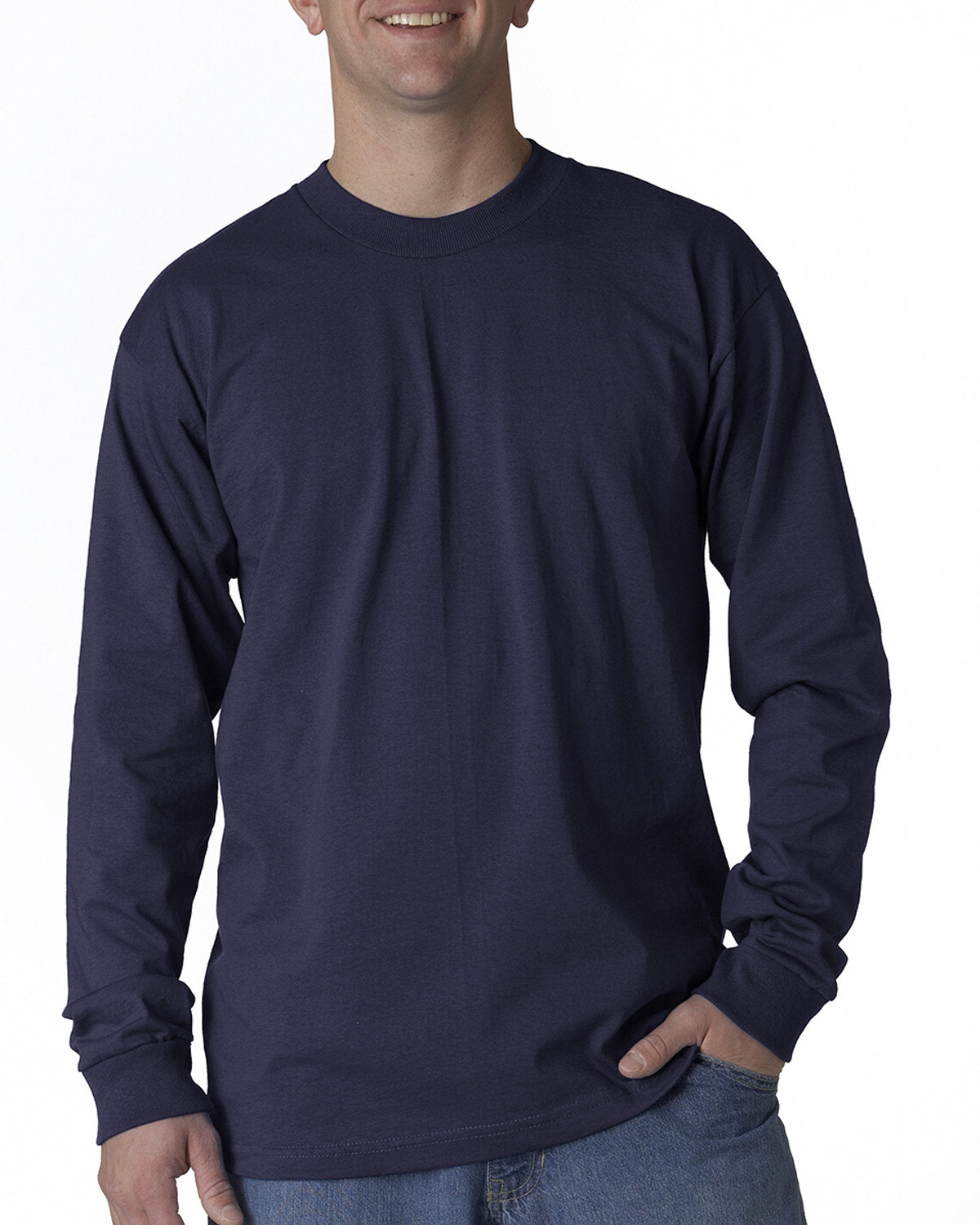 Bayside BA2955 Unisex Long Sleeve T-Shirt - Made in USA - Comfortable Cotton Crewneck Shirt for Men & Women - Perfect for Casual Wear, Work, and Outdoor Activities