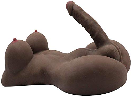 Realistic 3D Silica Gel Torso Sex Doll with Pussy & Penis - Unisex Adult Toy for Gay, Lesbian & Solo Play - Perfect for Fantasy Fulfillment & Masturbation