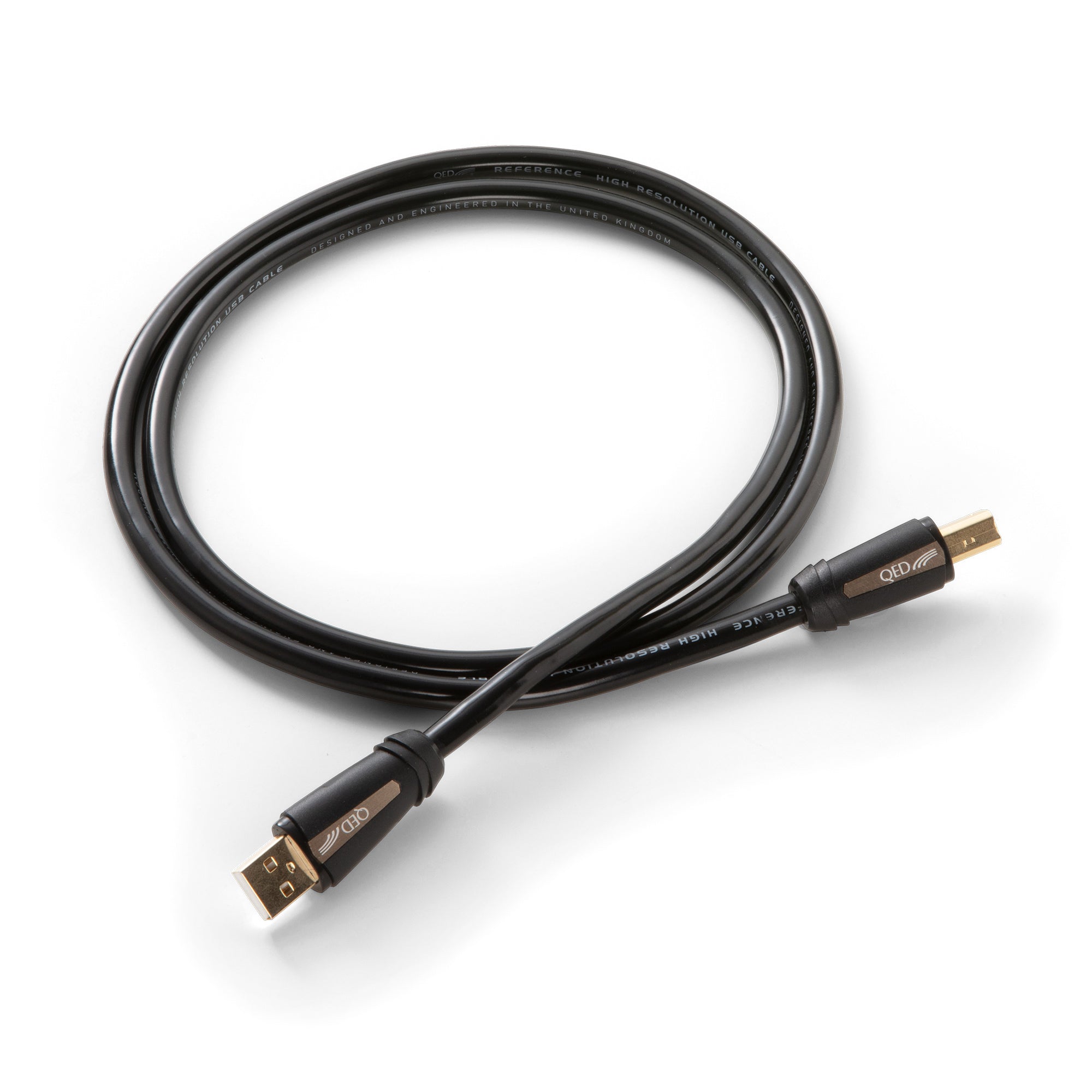 QED Reference High Resolution USB A to B Cable for Audiophile Digital Audio & Studio Equipment - Perfect for DACs, CD Players & Hi-Fi Systems
