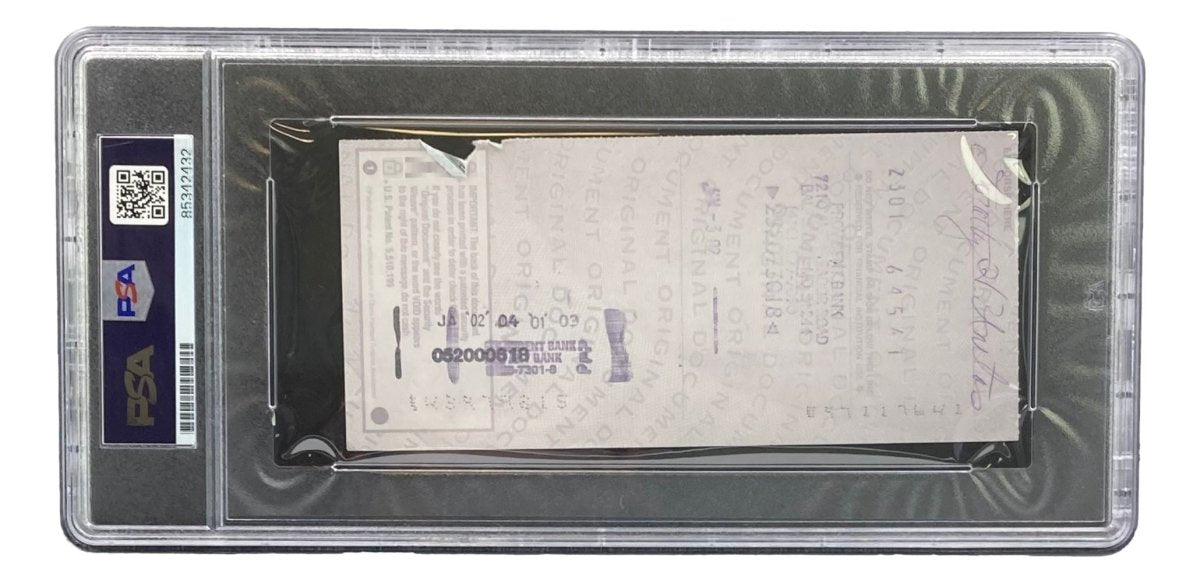 Johnny Unitas Baltimore Colts Autographed Signed Bank Check #7531 PSA/DNA Certified - Rare NFL Memorabilia for Collectors & Sports Fans (Perfect for Display, Investment or Gift)