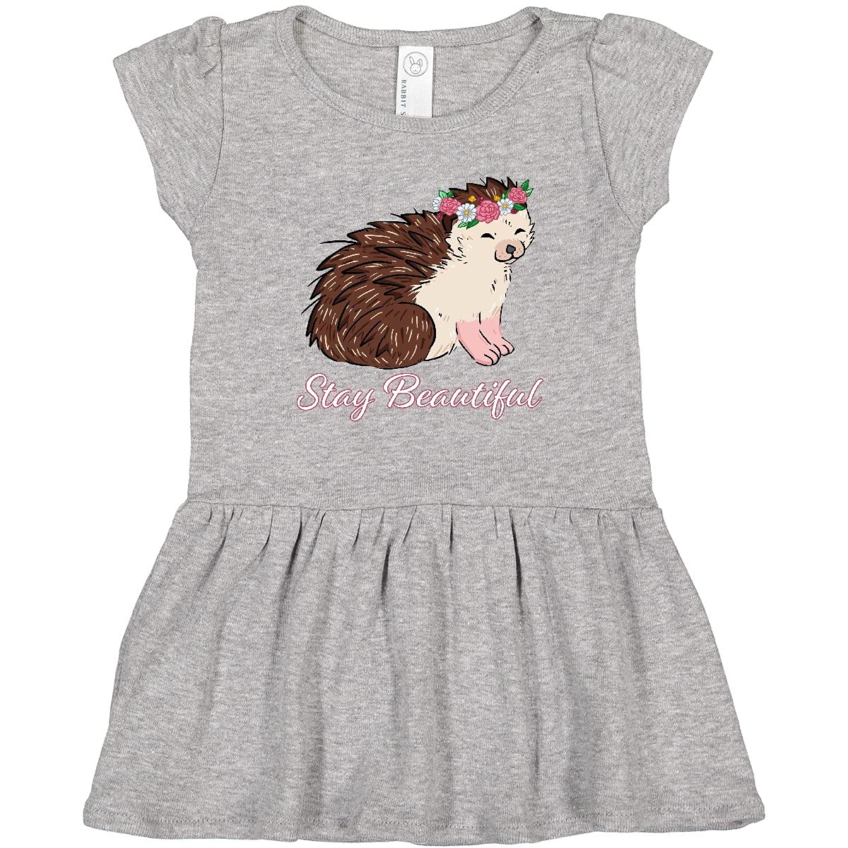 Stay Beautiful Flower Crown Hedgehog Toddler Dress - Perfect for Birthday Parties & Photo Shoots