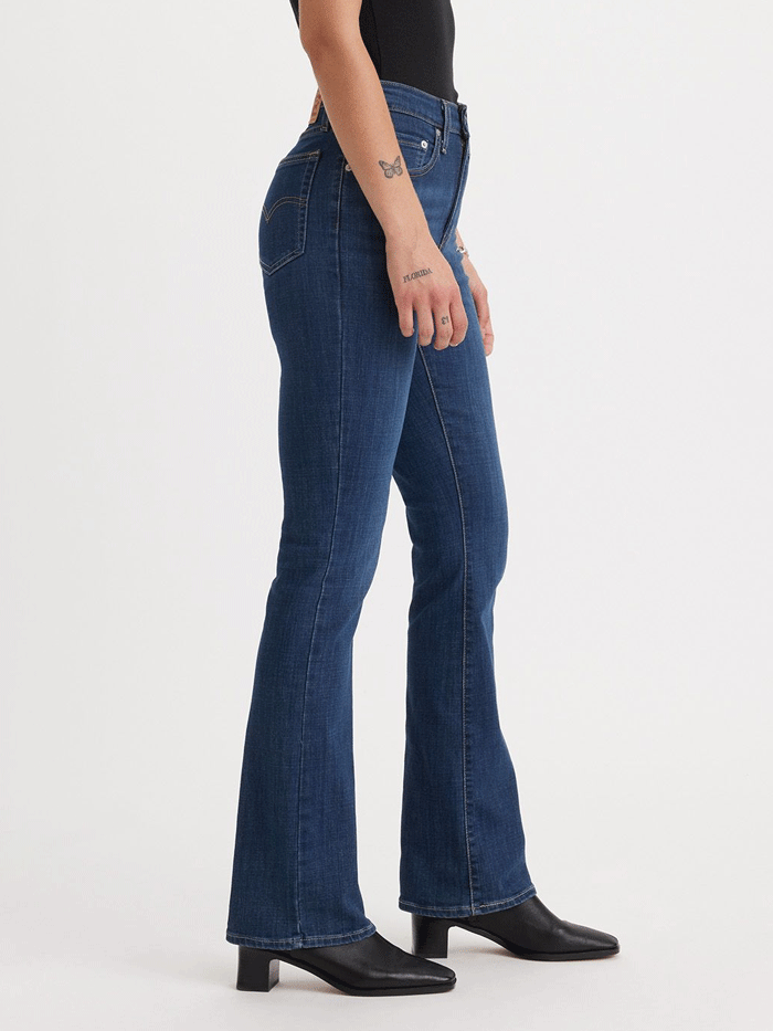 Levi's Women's 725 High Rise Bootcut Jeans - Lapis Dark Horse Navy | Flattering Fit for Casual Wear & Night Out